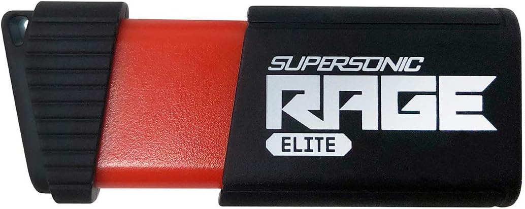 Patriot 512GB Supersonic Rage Elite USB 3.1 Type A, USB 3.0 Flash Drive with Transfer Speeds of Up to 400MB/sec