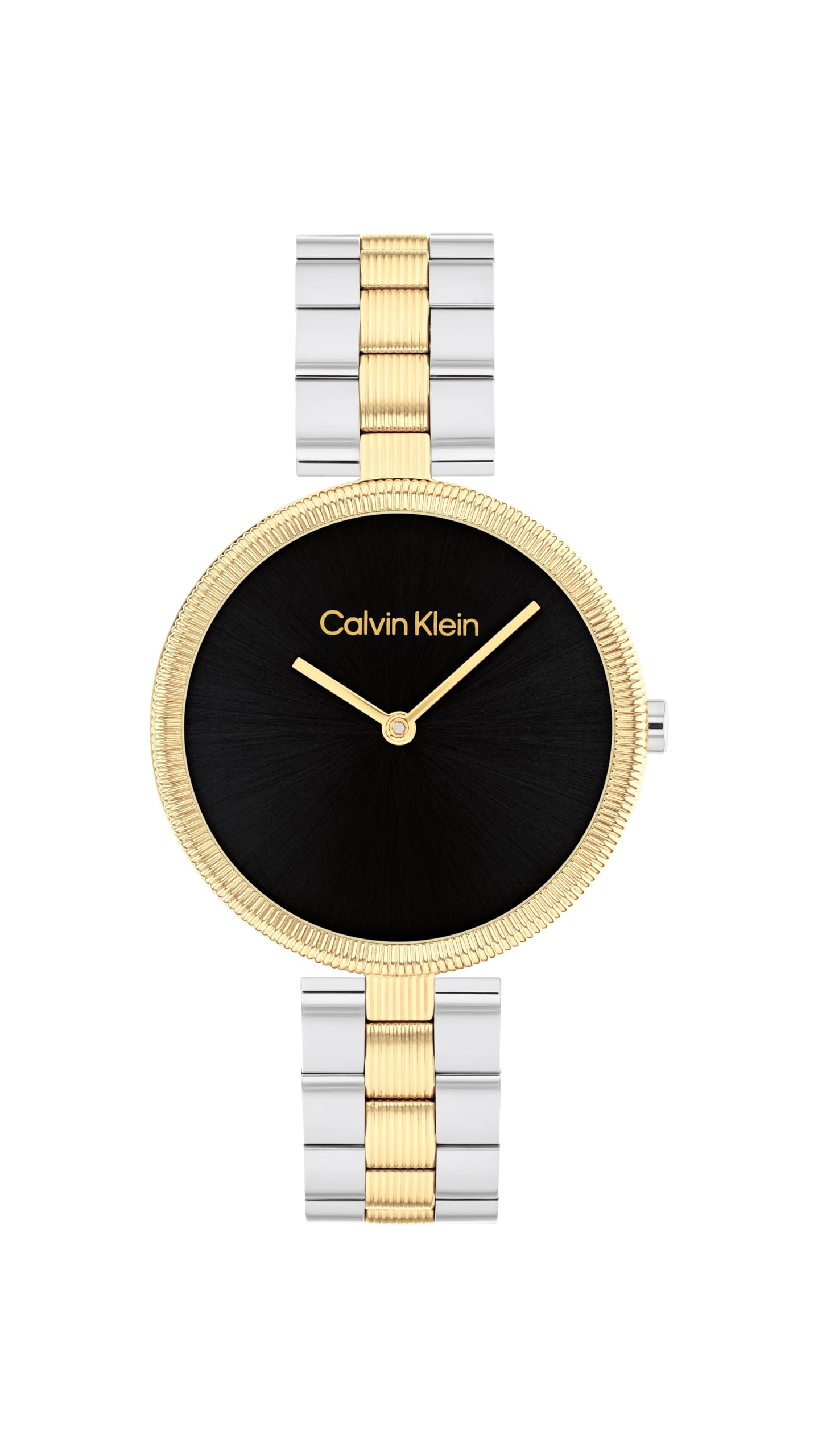 Calvin Klein Womens Calvin Klein two tone stainless steel and gold plate bracelet watch, One Colour, Women