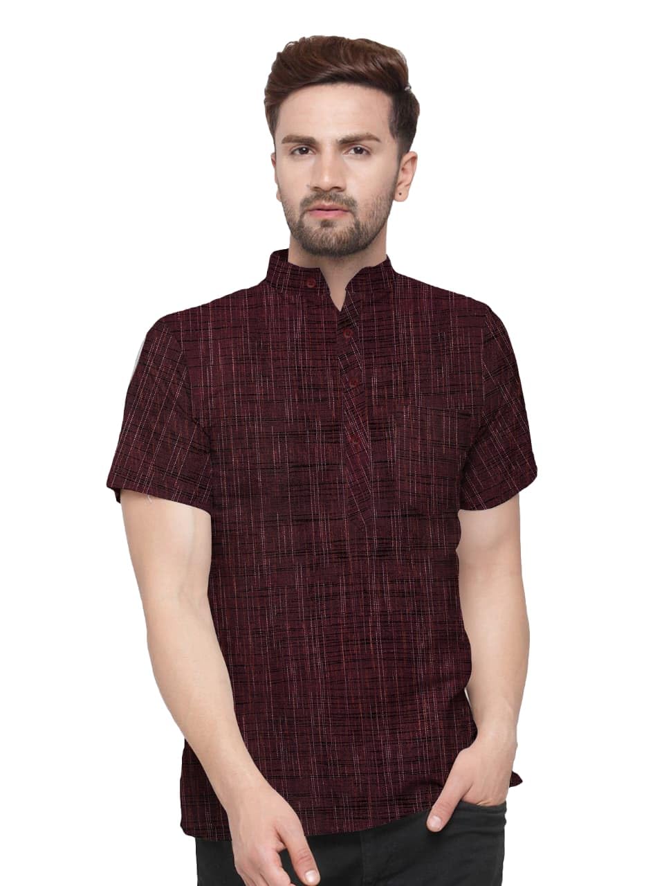 Men South Cotton Mandarin Collar Ethnic Kurta-picture-29