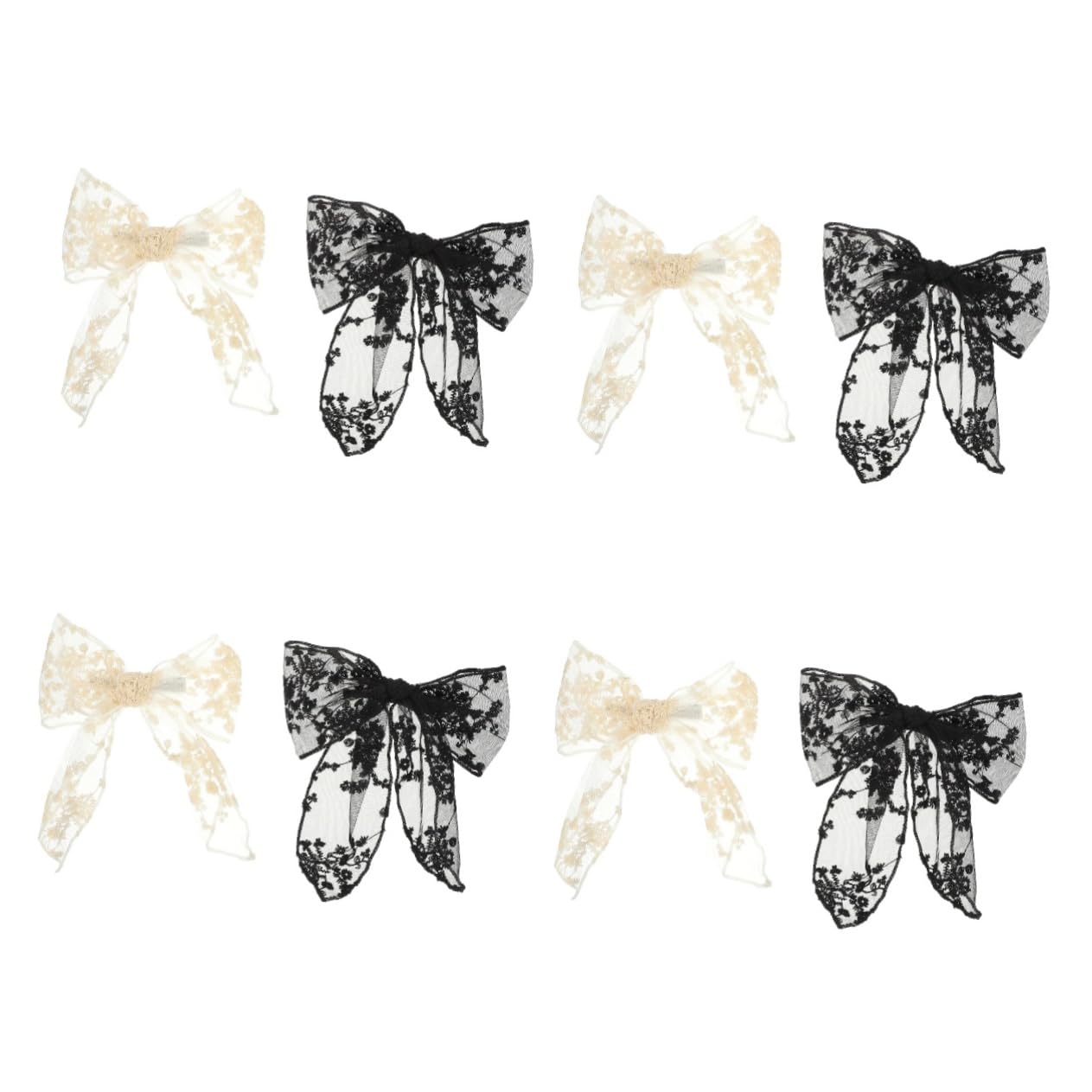 FRCOLOR 4 Set Di Fermagli Per Con Fiocco in Pizzo Alla Moda Per Donne Accessori Per Per Matrimonio Fidanzamento Addio Al Nubilato 2 Pezzi * 4