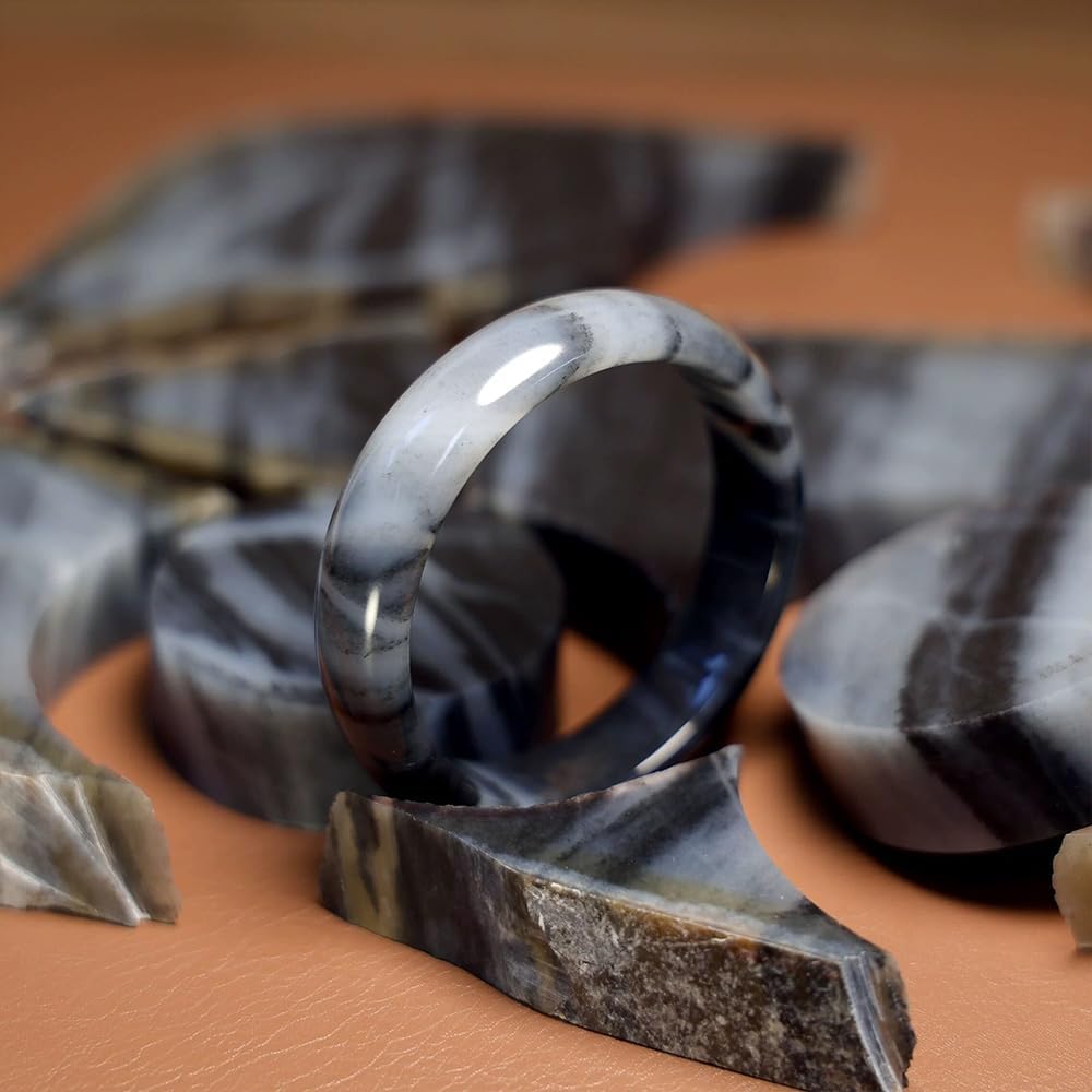 URED Natural Jade Stone Bangle for Women Feng Shui Bangle Good Luck Bangle Fashion Round Bracelet