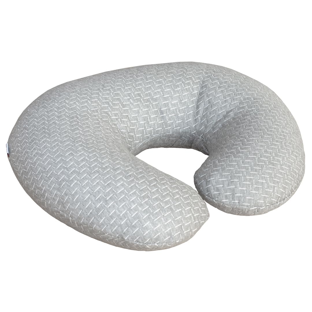 The Moon Brand Bamboo Moms Feeding Pillow-45 x 55 x 18 cm: Ultimate Breastfeeding Support and Comfort for Mom and Baby - Hypoallergenic, , Perfect Newborn Essential- -Grey
