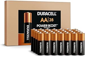 Duracell Coppertop AA Batteries: 28 Count Double A Battery Pack with Enhanced...