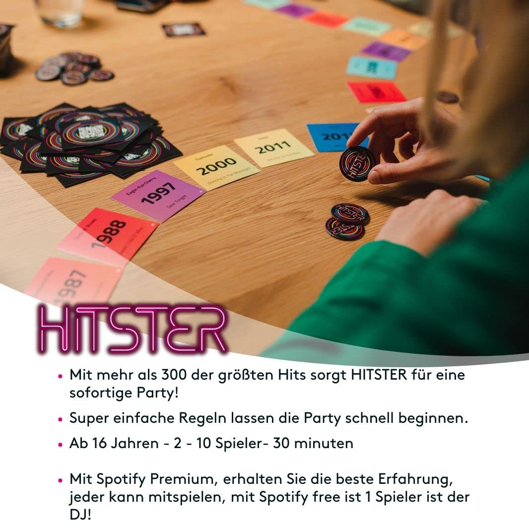 Jumbo Spiele GmbH Hitster Original, A Party and Card Game for Adults and Families - 2 to 10 Players from 16 Years, German (DE) - Image 3