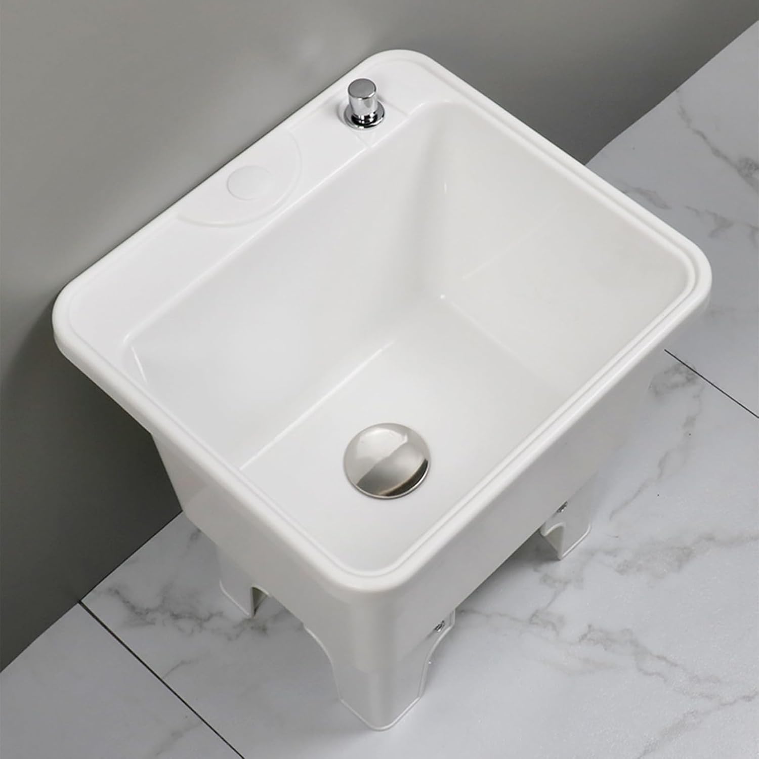 Plastic Mop Sink Service Basin,Freestanding Floor Commercial Mop Sink,Large Cleaning Bucket,Household Mop Buckets,Portable Cleaning Supplies,For Washing Room, Basement, Garage Or Shop(Black)