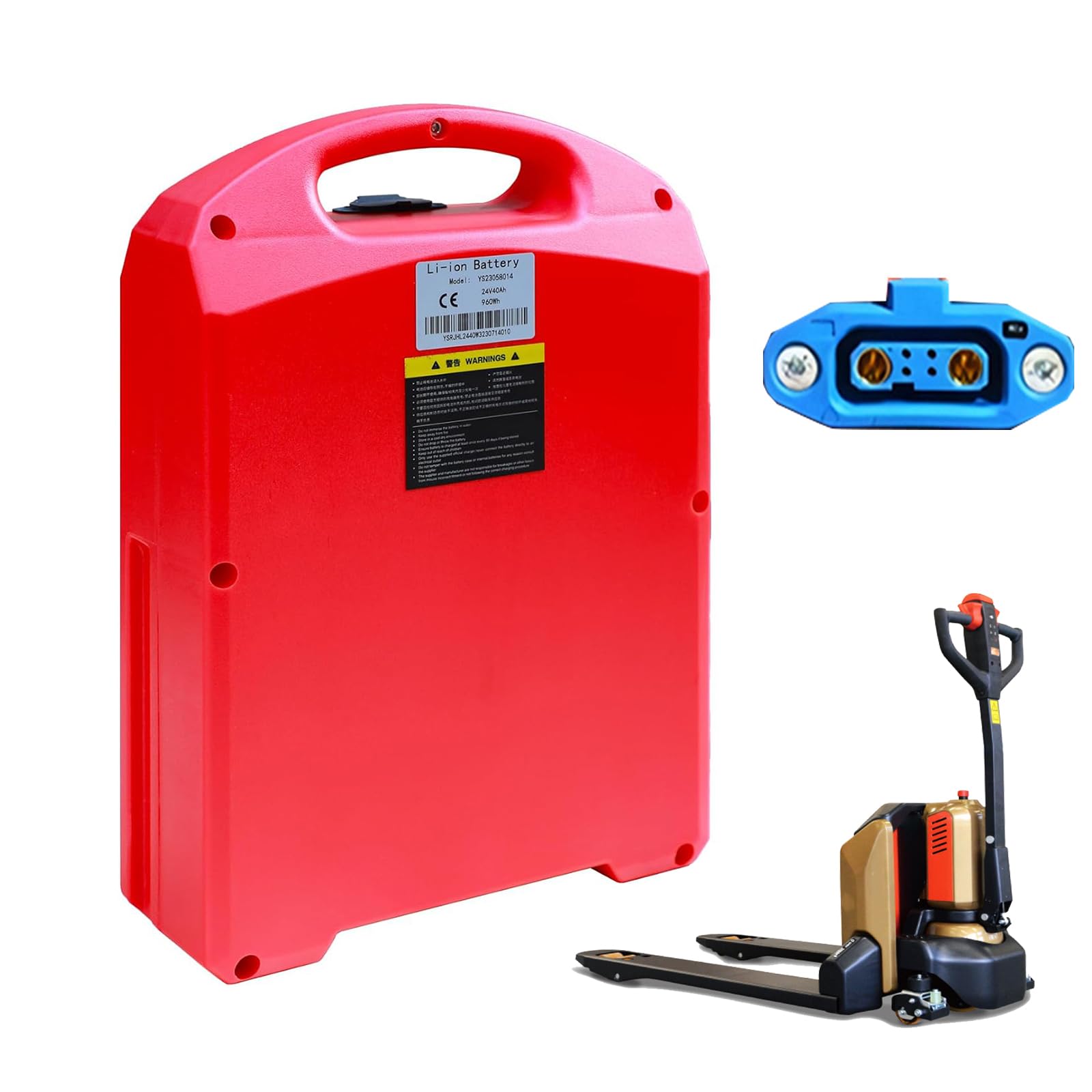 Batteria per Carrello elevatore Elettrico 24V 20Ah 30Ah 40Ah Batterie per transpallet Elettrico LiFePO4 48V 15Ah 20Ah per Motore CBD15J/CBD18/20-LI3