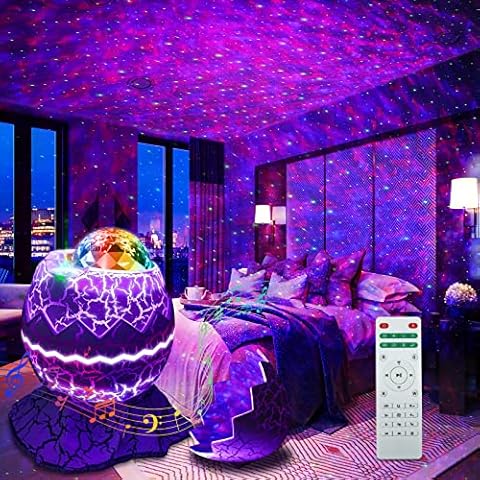 Rossetta Star Projector, Galaxy Projector LED Lights for Bedroom, App Control Projector with Bluetooth Speaker and White Noise, Night Light for Kids Adults, Christmas, Party, Ceiling, Room Decor Cover