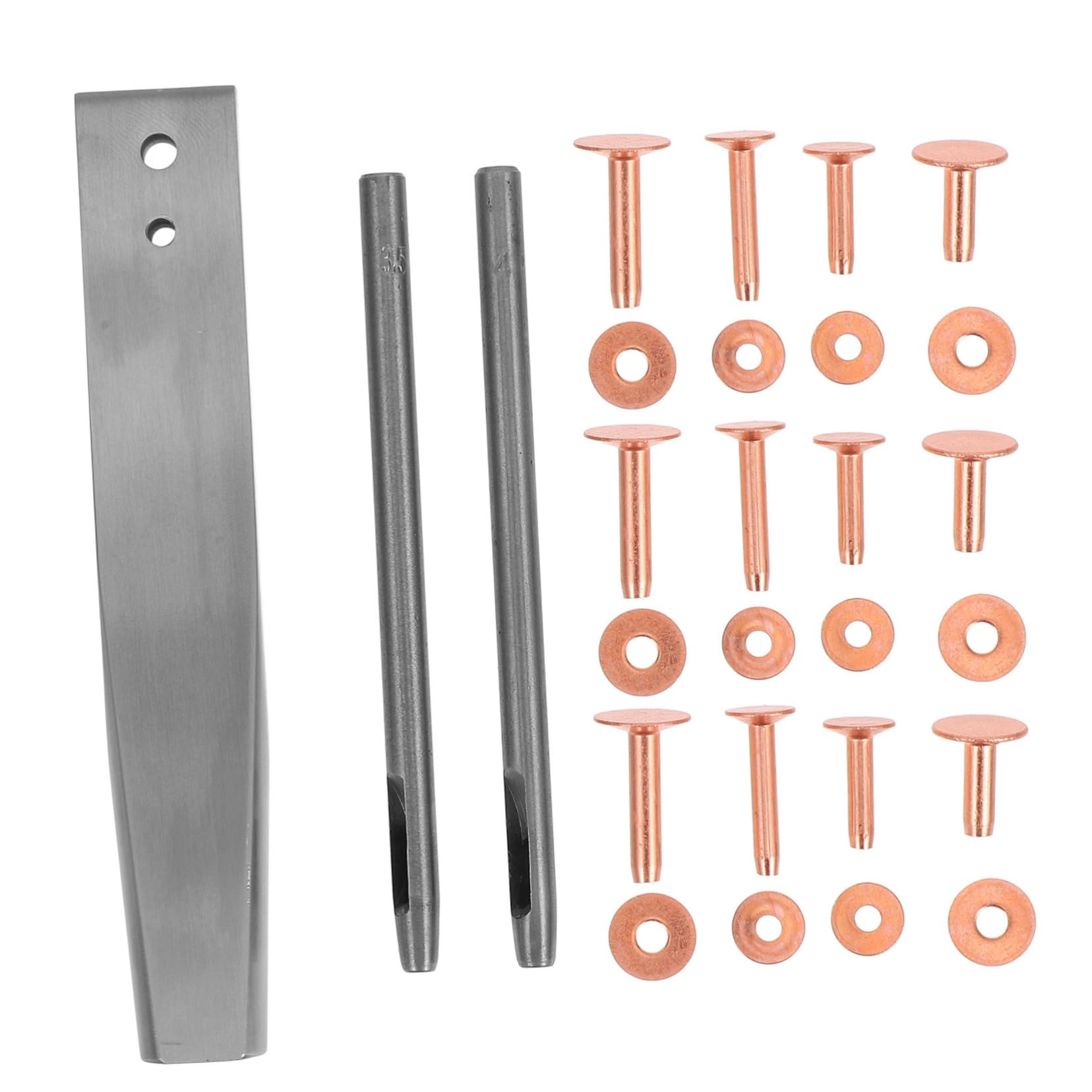 YOSADIER Kit de Rivets en Cuivre et Acier Inoxydable, 1 Set Outil de Pose, pour Chaussures et Ceintures, Artisanat du Cuir et Décoration