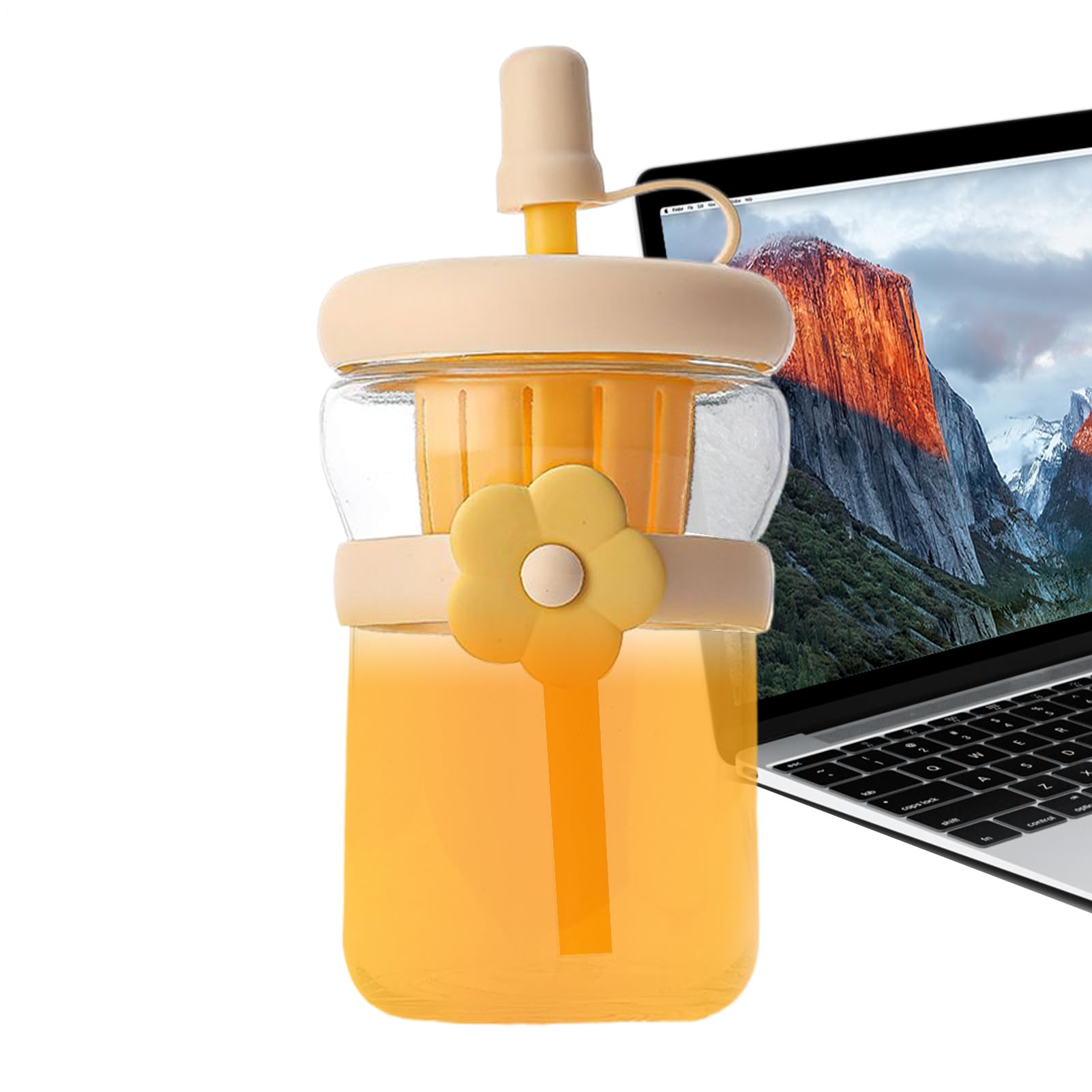 Botella de agua de vidrio hermética para entrenamiento en el gimnasio y viajes activos