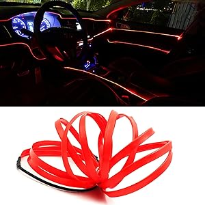 Keiurot El Wire Lights Usb Neon Wire Blue 5m/16ft For Car Ambient Lighting Atmosphere Car Led Interior Strip Light Sewing Edge Decoration Price In Egypt | Amazon Egypt