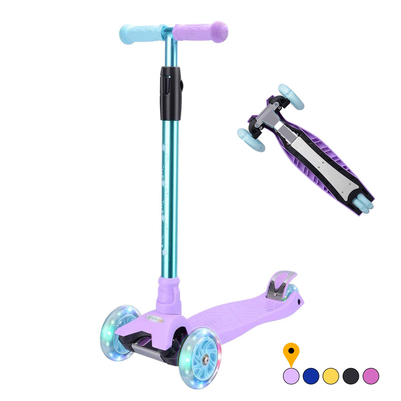 Buy WV WONDER VIEW Kick Scooter Kids Scooter 3 Wheel Scooter, 4 Height