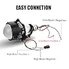 3.0 Bi LED Projector Lens Universal Projector Lens for Car Headlight Aftermarket Focus Beam Sharp Cut Offline Hi/Lo Beam 6000K 2000LM