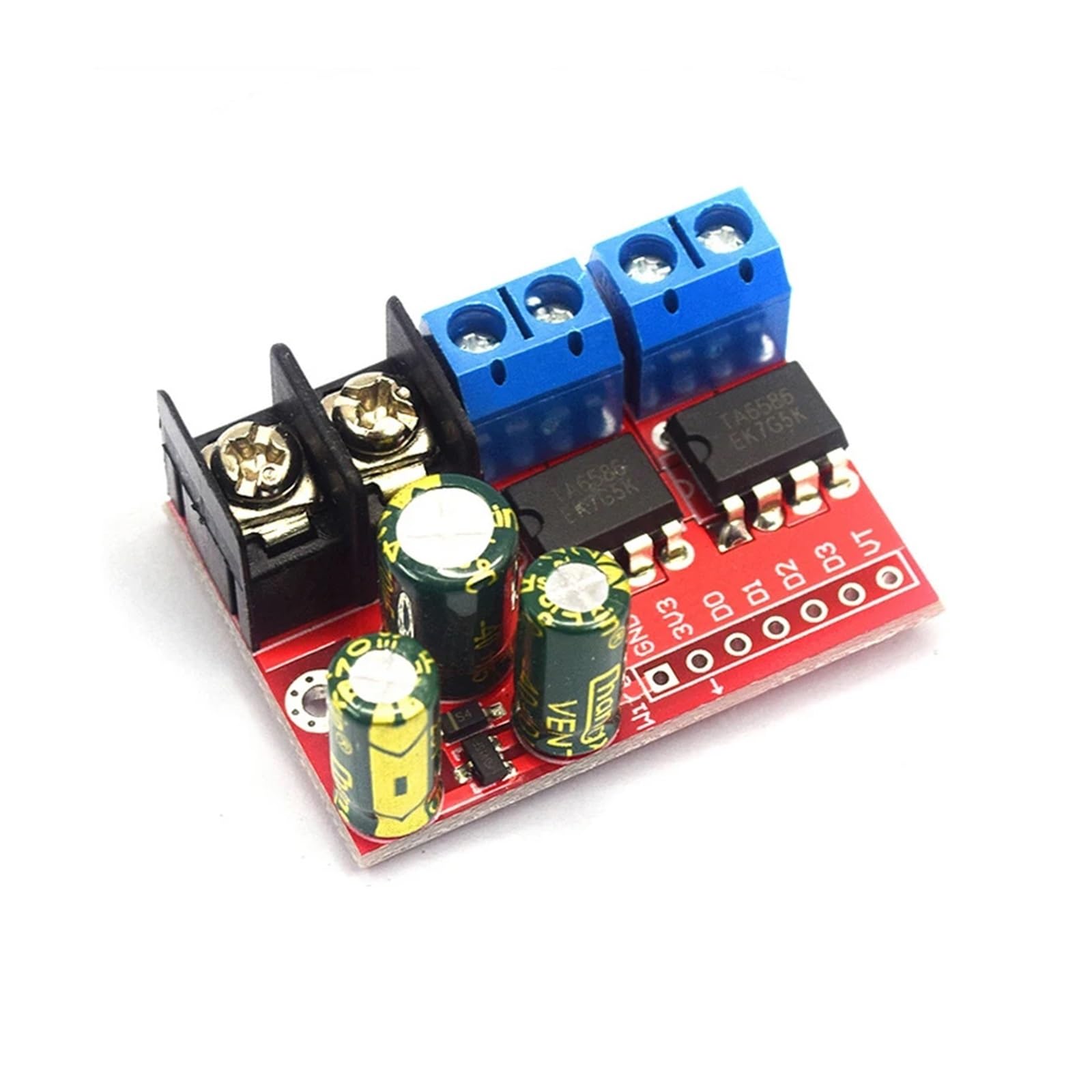 Controlador de LED Módulo de control remoto de puente H de 1 a 10 piezas, 5 A, 3 V-14 V, doble controlador de motor CC, voltaje inverso, PWM, regulación de velocidad, doble Super L298N 5AD(10 Pcs)