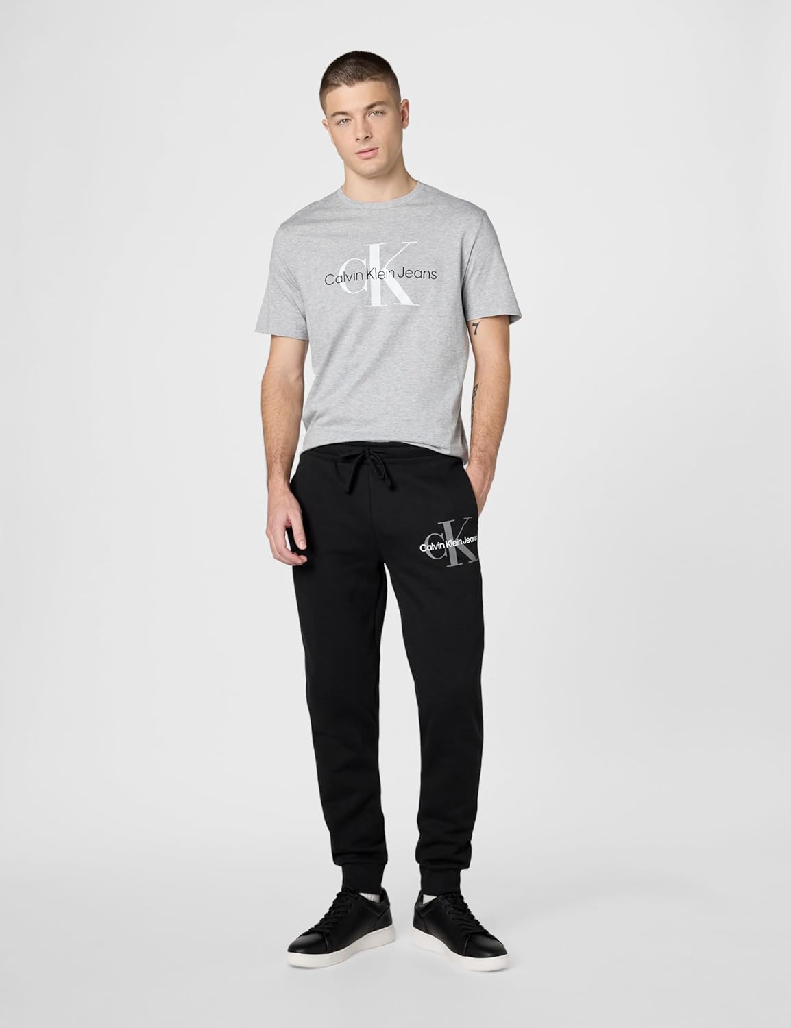 Calvin Klein Mens Monogram Logo Crewneck T-Shirt - Image 6