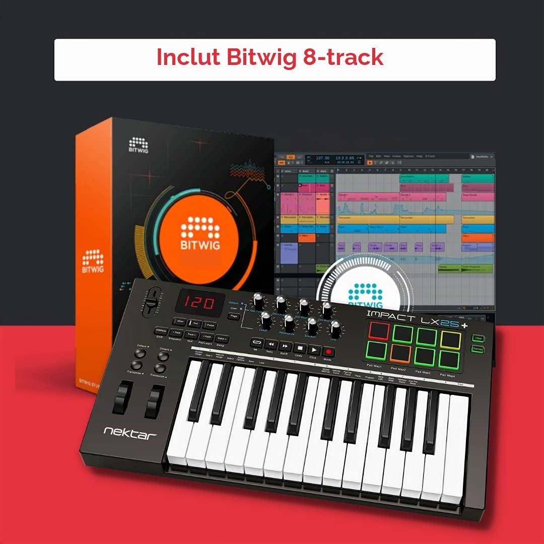 Nektar Impact LX25 Plus Contrôleur de clavier MIDI USB 25 touches