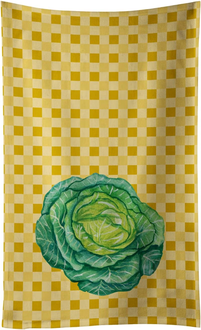 Caroline's Treasures BB7187KTWL Cabbage on Basketweave Kitchen Towel Dish Cloths Guest Hand Towel Decorative Bathroom Towel for Face,Tea, Dishcloth, Kitchen and Bath