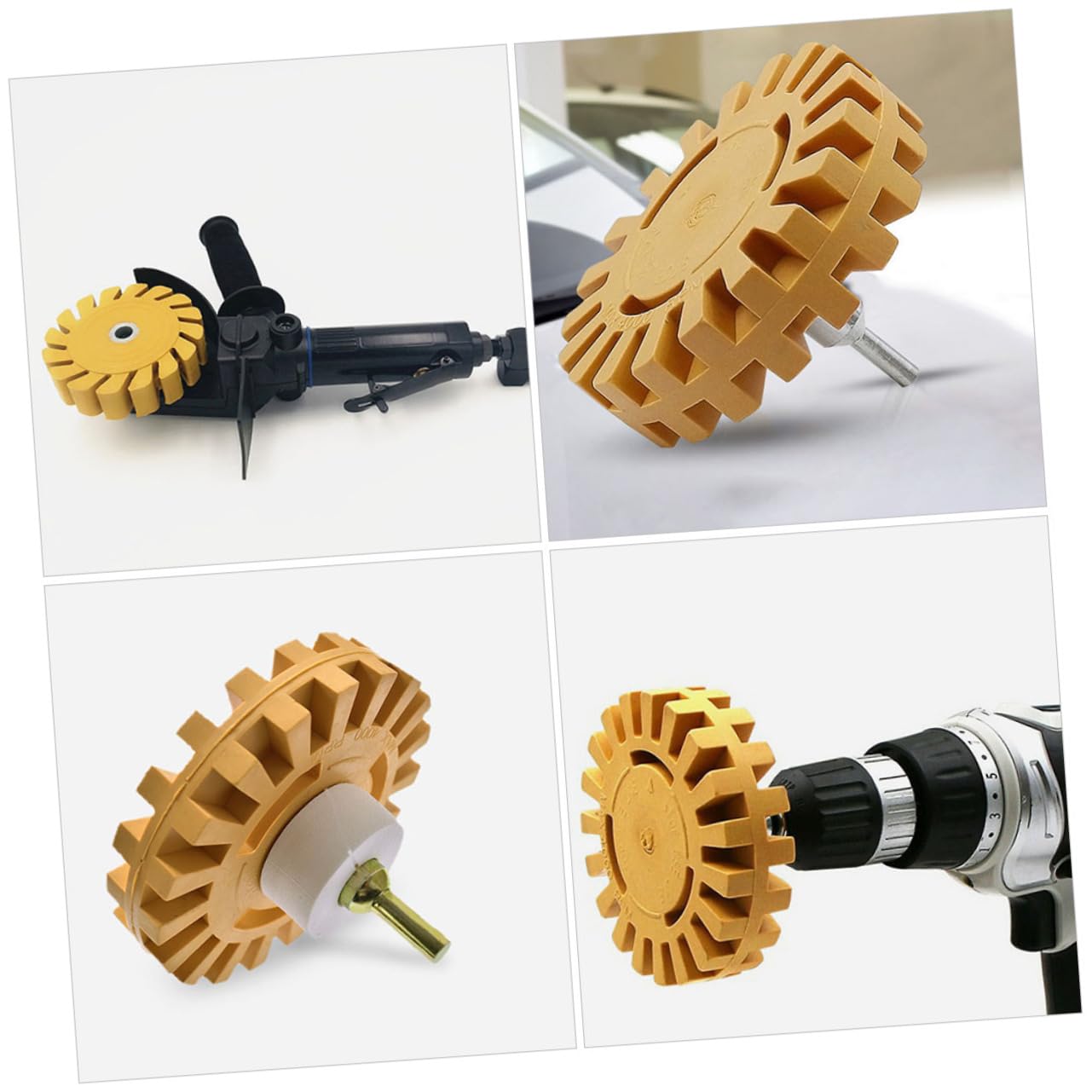 NUOBESTY 5 Stück Eraser Wheel Radierwerkzeug für Aufkleberentfernung Effizientes Entfernen von Kleberesten für Auto Zuhause und Industrie Leicht und Tragbar für Verschiedene Anwendungen