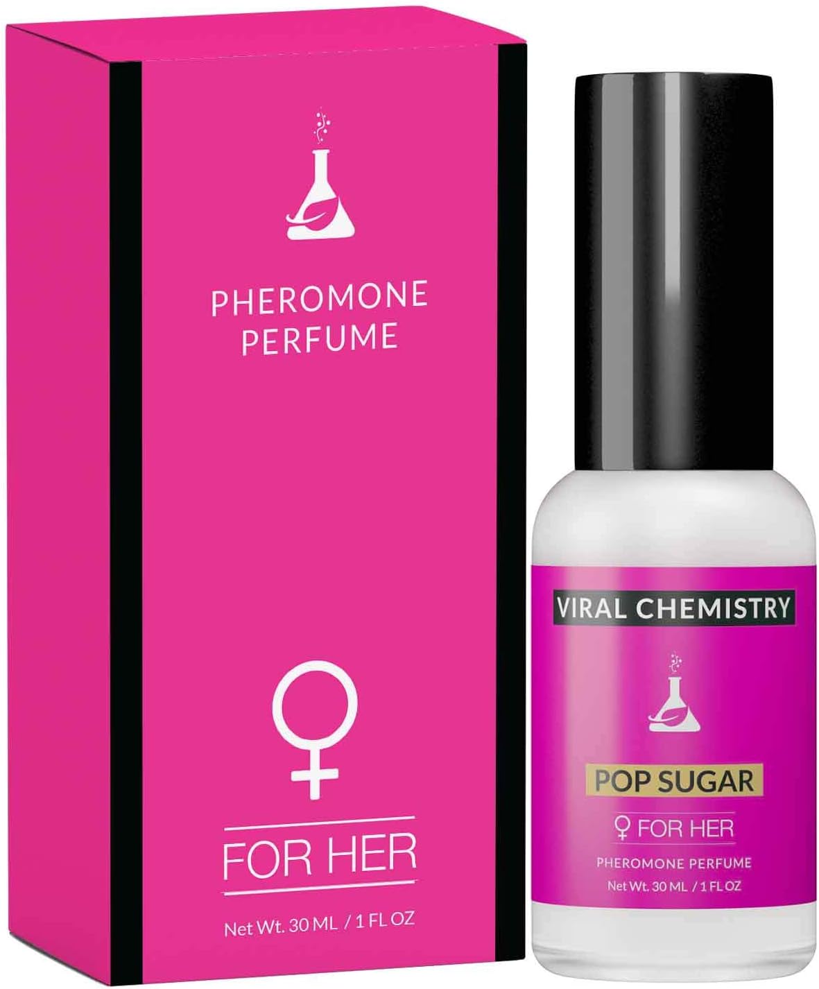 Pheromones For Women (Pop Sugar) - Elegant, Ultra Strength Organic Fragrance Body Perfume (1 Fl. Oz)