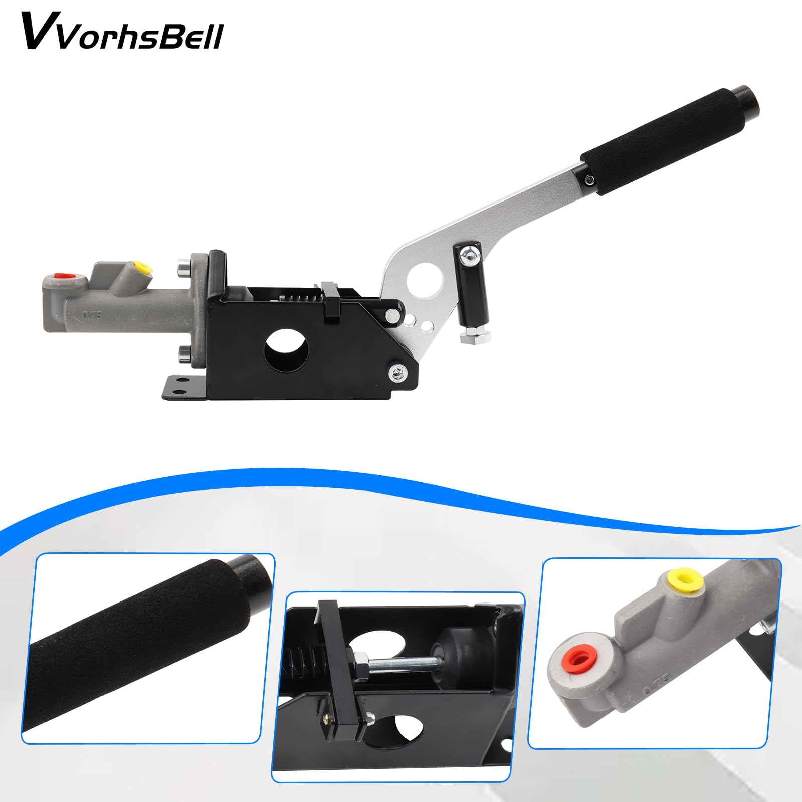 Freno a mano idraulico universale leva del freno a mano, freno a mano Rally & Drift Racing, lega di alluminio orizzontale E-Brake idraulico per auto Modificatio