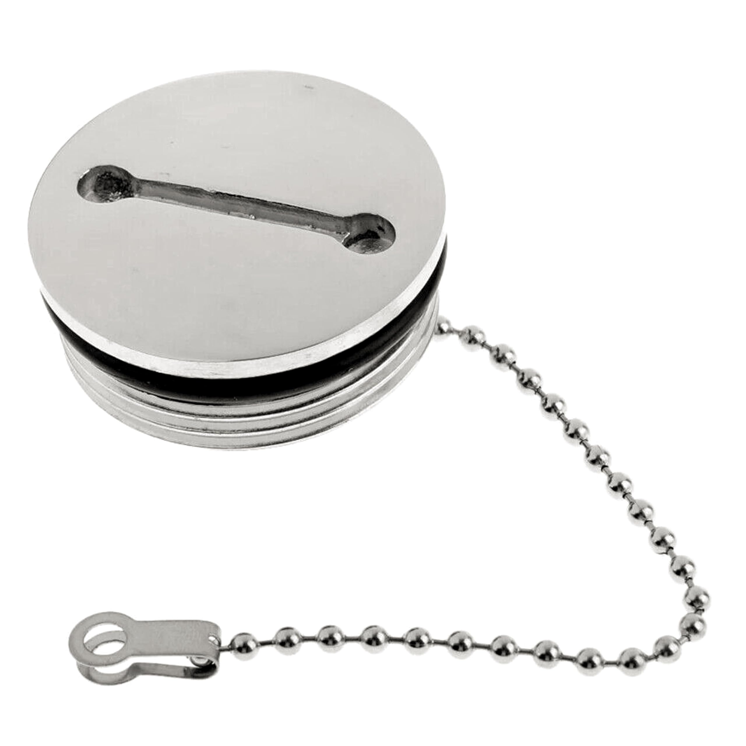 1Pack Cabin Hardware Deck Fill Cap 316 Stainless Steel Boat Accessories Boat Parts Deck Fill Replacement Cap Silver (Size: with 1.5