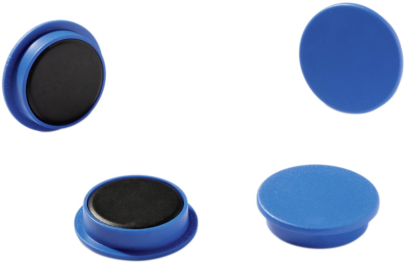 Durable 475406 Magnets in Industrial Packaging 37 mm 1000 p - Blue (Pack of 20)