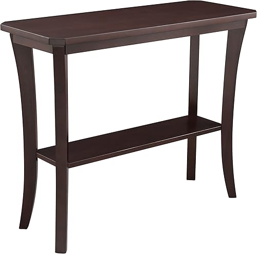 Miniatura 23 de Leick Home Mesa de Consola Mission, Madera Maciza, 1 Cajón de Almacenamiento, Estante de Exhibición Inferior, Profundidad Estrecha, Fácil Montaje,