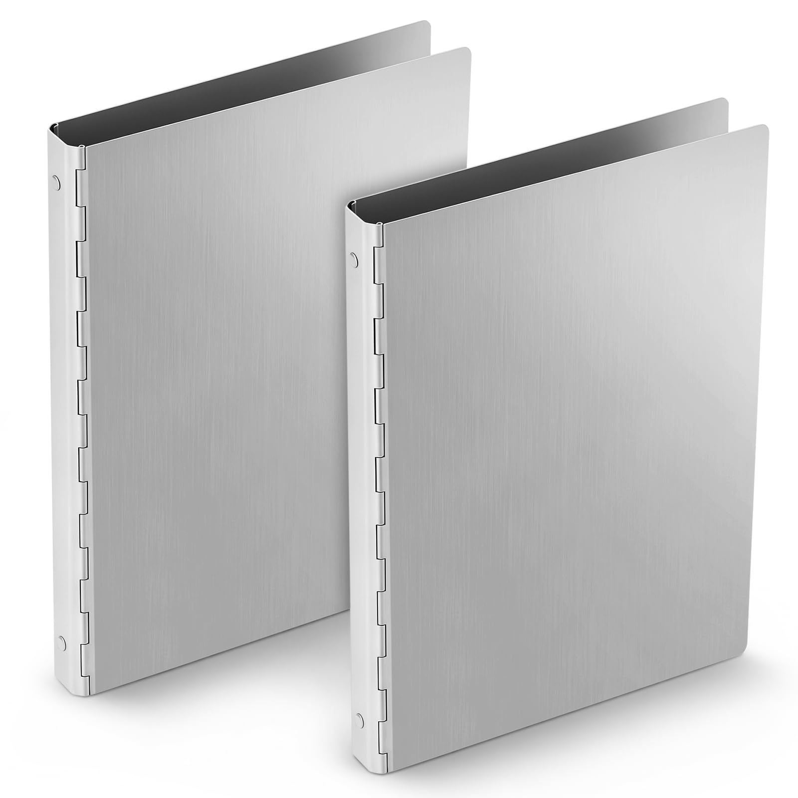ReliThick Lot de 2 classeurs en alliage d'aluminium à 3 anneaux de 2,5 cm de largeur pour l'organisation de fichiers de bureau, 32,6 x 23,3 cm