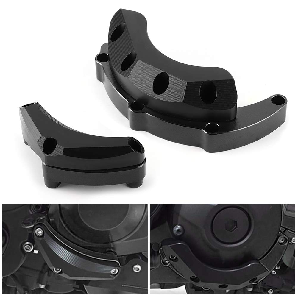 obudowa silnika motocykla Saver Crash Pad rama suwaki Protector pasuje do silnika motocykla Case Saver dla Mt-09 Fj 09 Xsr900 (Black)