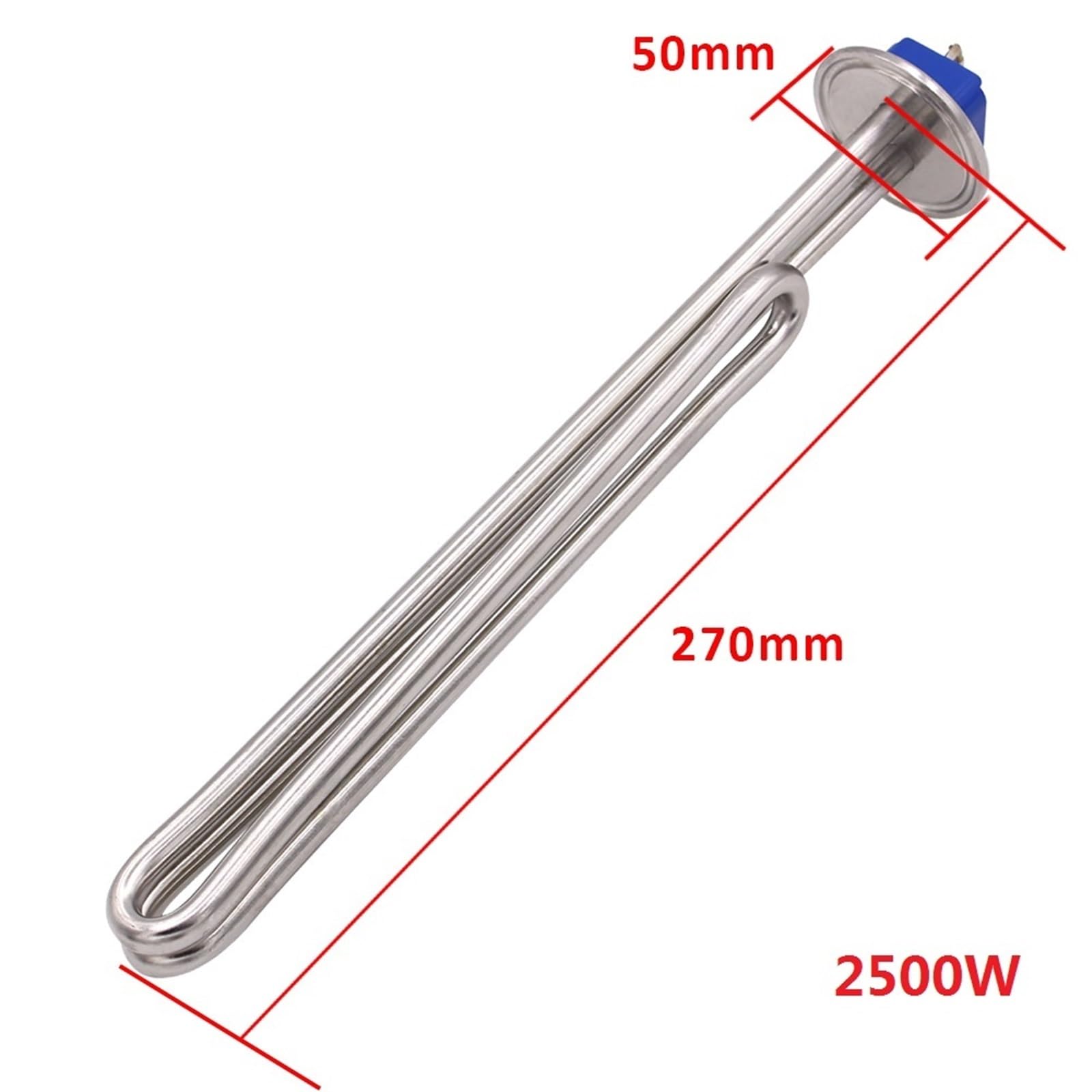 1,5 Tri-Clamp-Heizelement Tauchwarmwasserbereiter 240 V 2,5–5, kW SUS304 Stück(With clamp,240V_4500W 300MM)