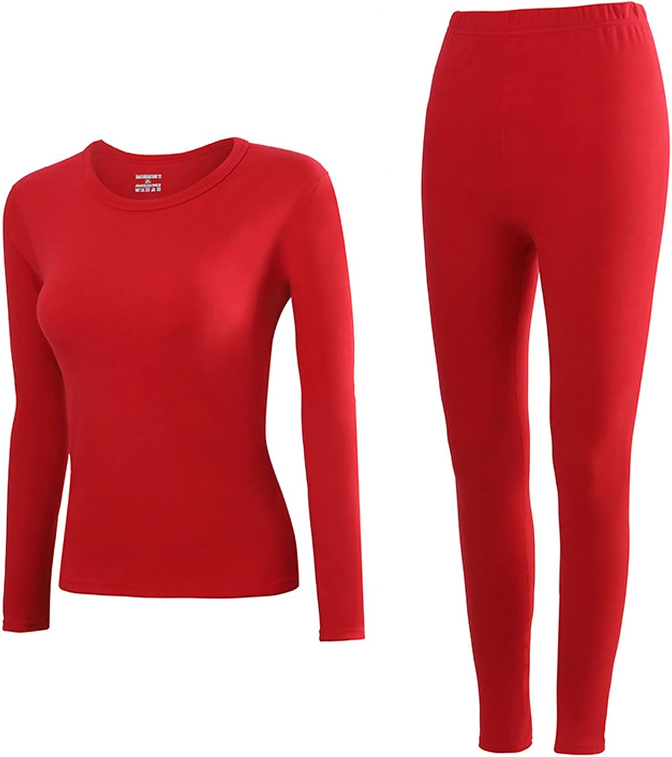 Bestgift Men's and Women's Festive red Thermal Underwear Warm Long-Sleeved 2-Piece Set