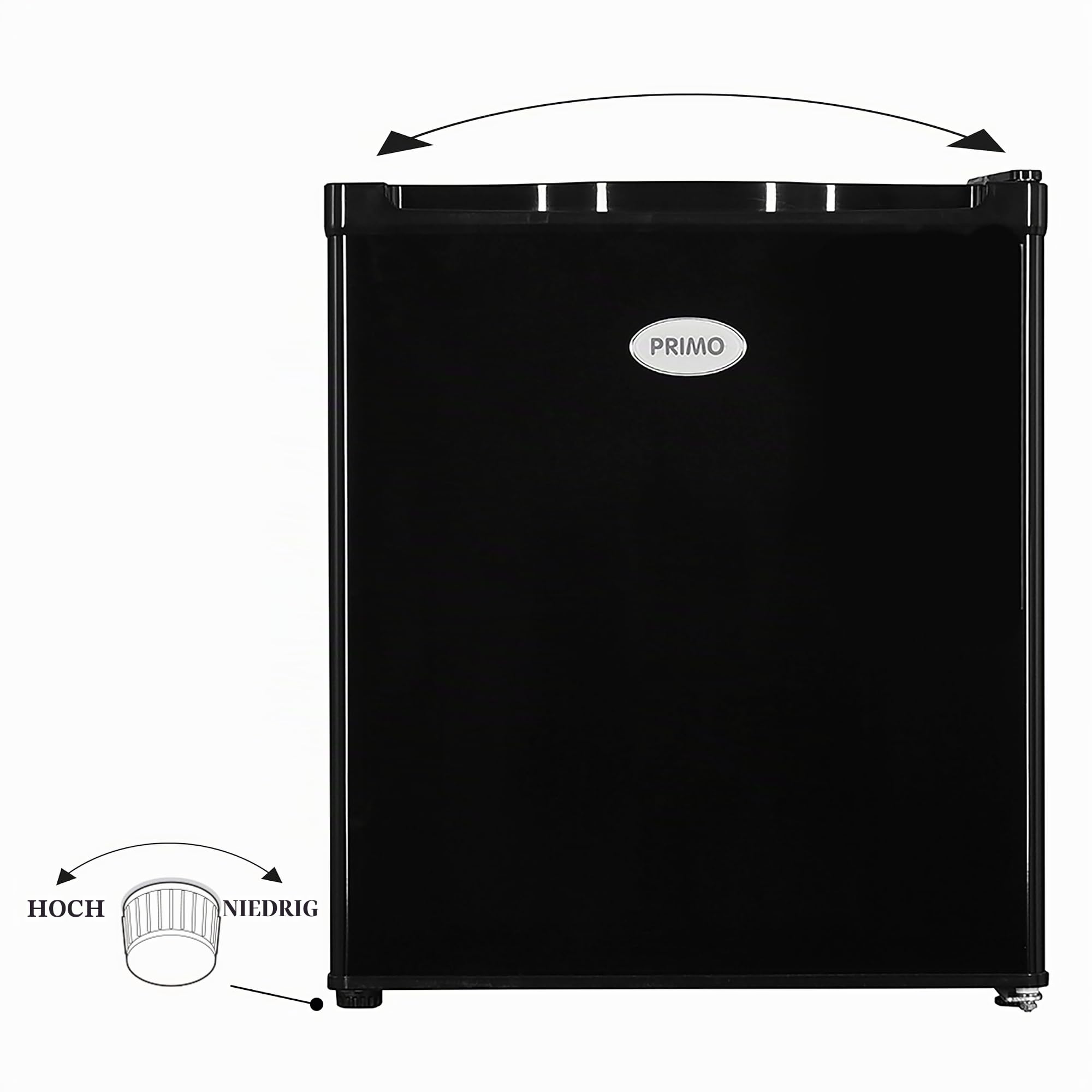 PRIMO PR148DV Mini Gefrierschrank - Gefrierschrank Klein - Freistehend - 33L - D - Schwarz