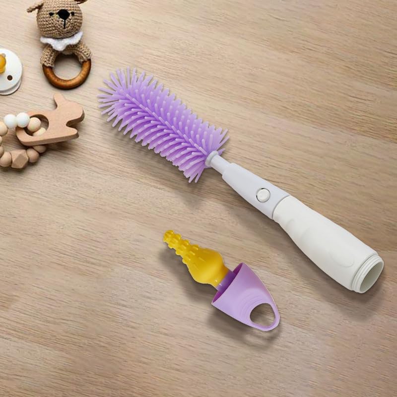 U-Grow Baby Feeding Bottle Cleaning Brush & Nipple Cleaner of Soft Silicone Bristle, 360° Movable, Easy & Scratch Free Cleaning for Narrow Neck & Wide Neck Feeding Bottles (B07C7YCF28) Amazon Price History, Amazon Price Tracker