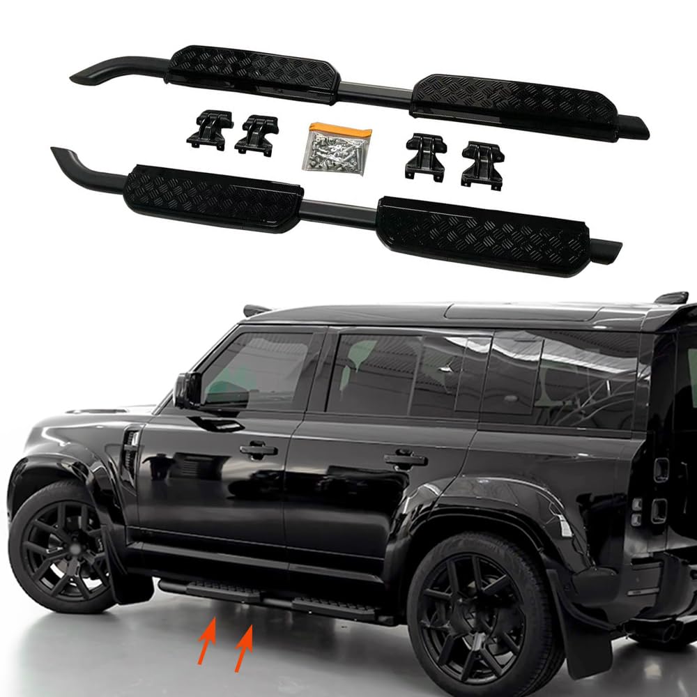 Aluminiowe stopnie boczne deski do biegania Nerf Bars pasują do Land Rover Defender 110 130 4-drzwiowy L851 2020-2025