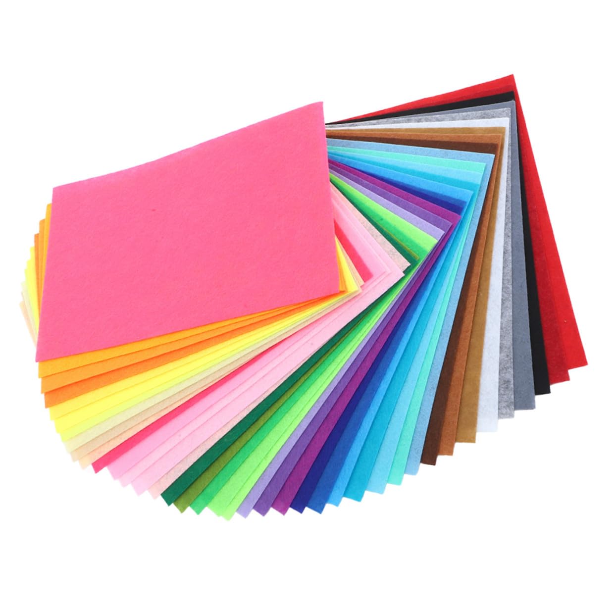 80 Stück Teiliges Bunte Filzplatten Weicher Bastelfilz Stoff für Patchwork Nähen DIY Bastelprojekte Vielseitig Zuschneidbar und Langlebig für Handwerk und Schule