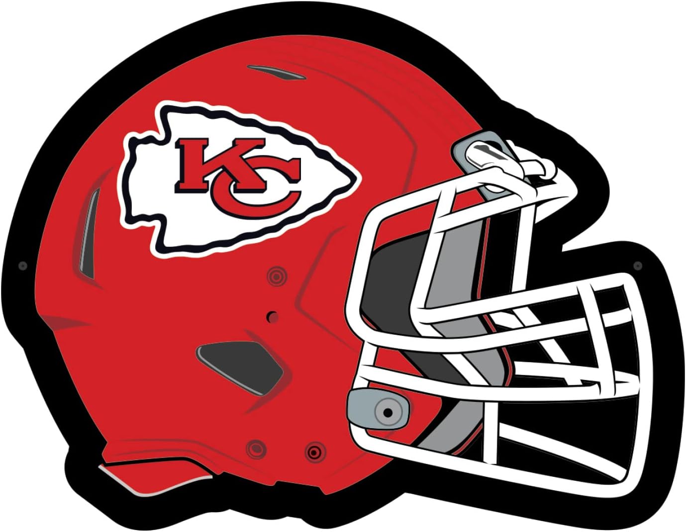 Team Sports America Evergreen NFL Kansas City Chiefs Ultra-Thin LED Light Wall Sign Decor | Full Size Replica Helmet | 19.5 x 15 Inches | Made in the USA - Image 2