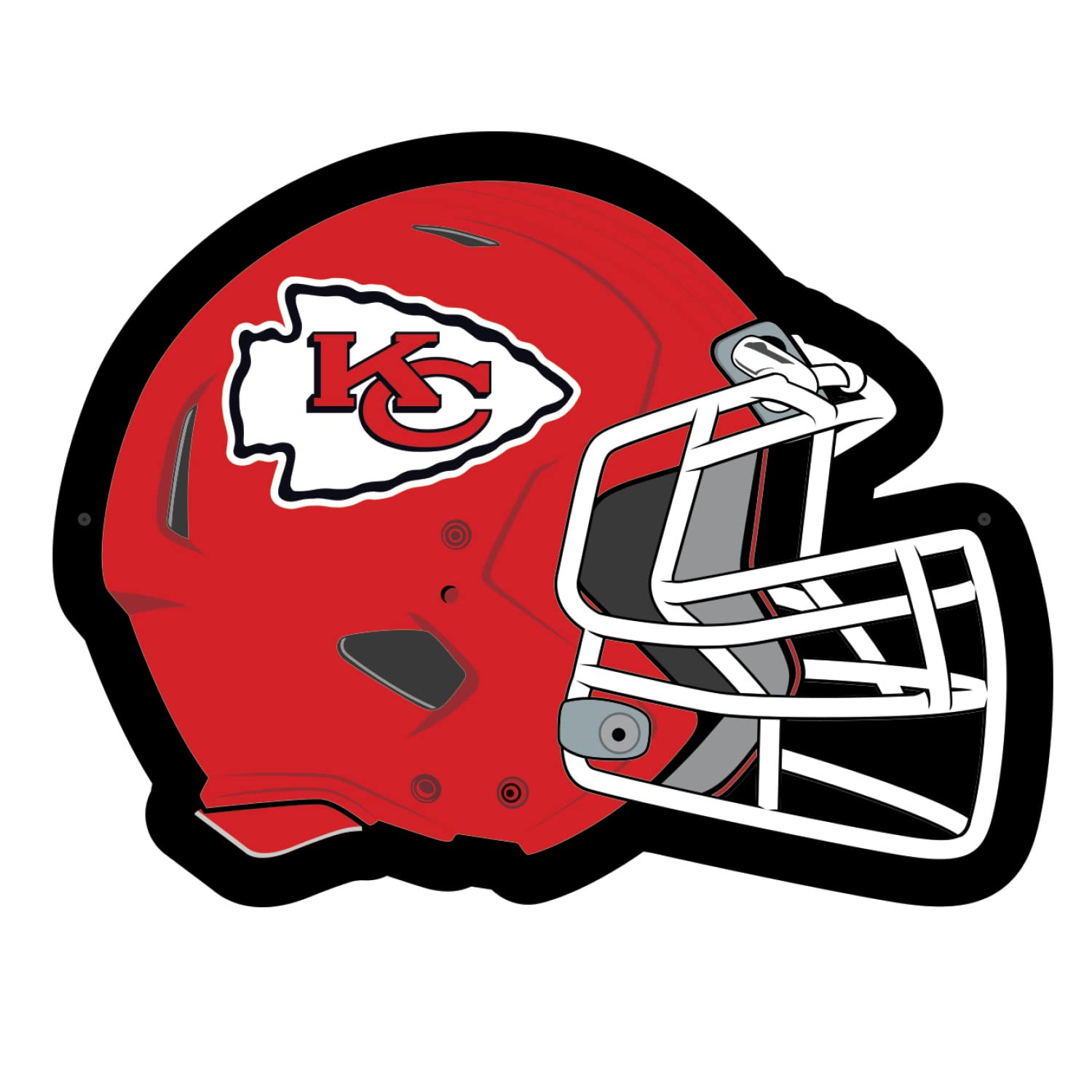 Team Sports America Evergreen NFL Kansas City Chiefs Ultra-Thin LED Light Wall Sign Decor | Full Size Replica Helmet | 19.5 x 15 Inches