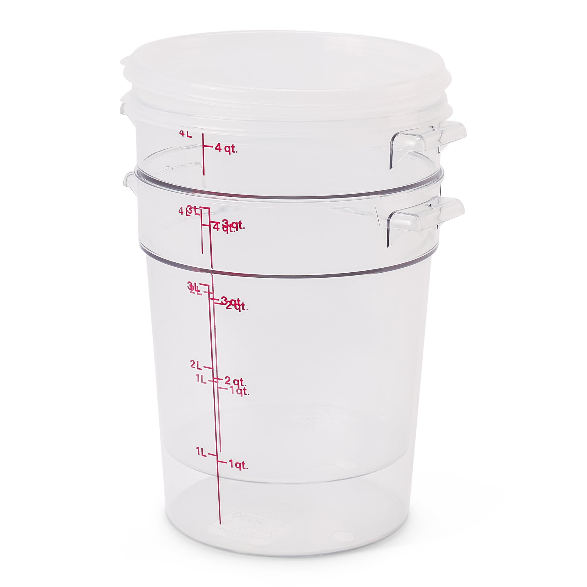 Cambro Runde Frischhaltedose mit Deckel, 4 l, transparent, 2 Stück