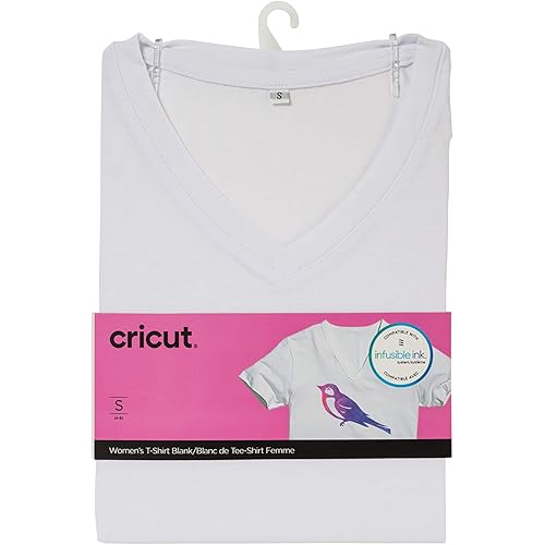 Cricut Women's T-Shirt Blank, V-Neck, S