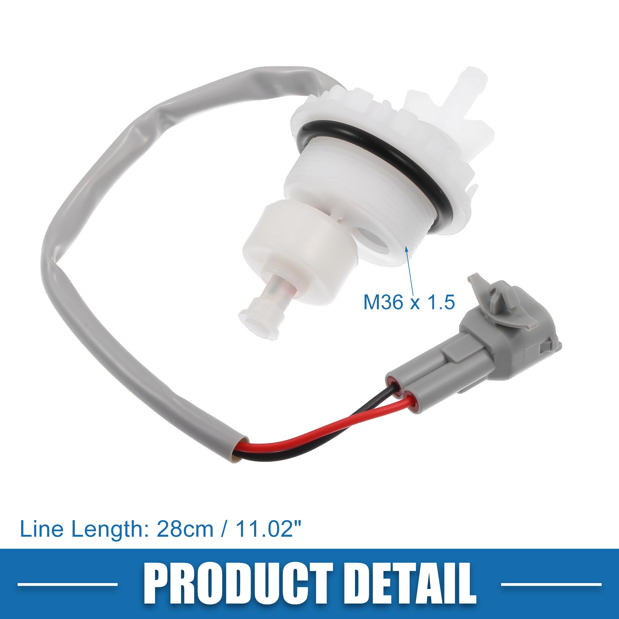 A ABSOPRO Interruptor Sensor Agua Filtro Para Toyota Land Cruiser 80 90-07 | 1 Pieza, Blanco Y Gris, Plástico, 12V, 2 Pines, Rosca M36X1.5, 28Cm, 8.4X4.9Cm, 8446160050, Para 80 100 Series Hdj Hzj
