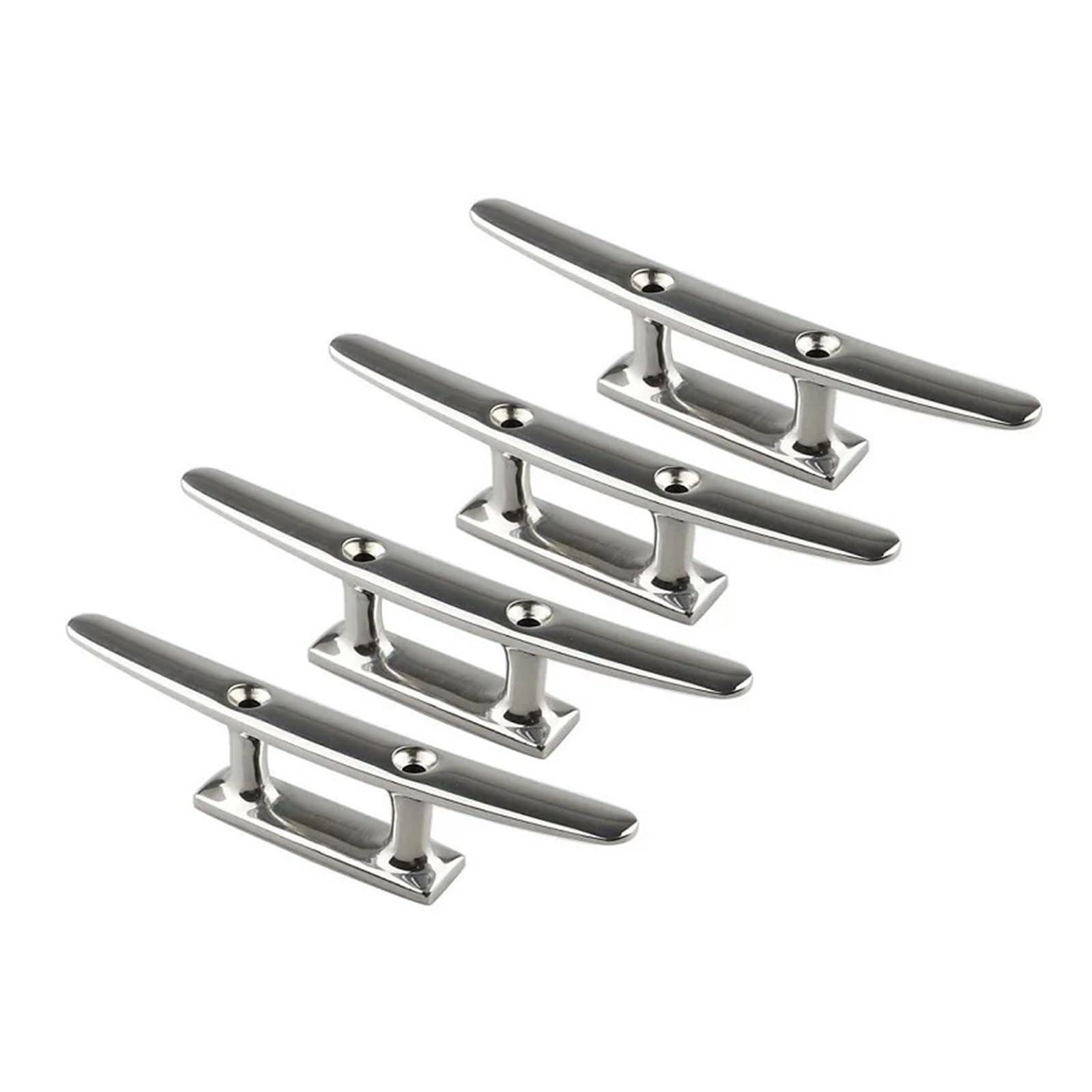 マリン ボート 部品 船 ボート用品 クリート ポリッシュ 316 ステンレス鋼 ダブルホーン デッキ ドック 係留 ロープラインクリート 149mm 船舶用金具 2 個 4 \"5\" 6\" 8\" コンボ係留クリート 2 穴 316 ステンレス