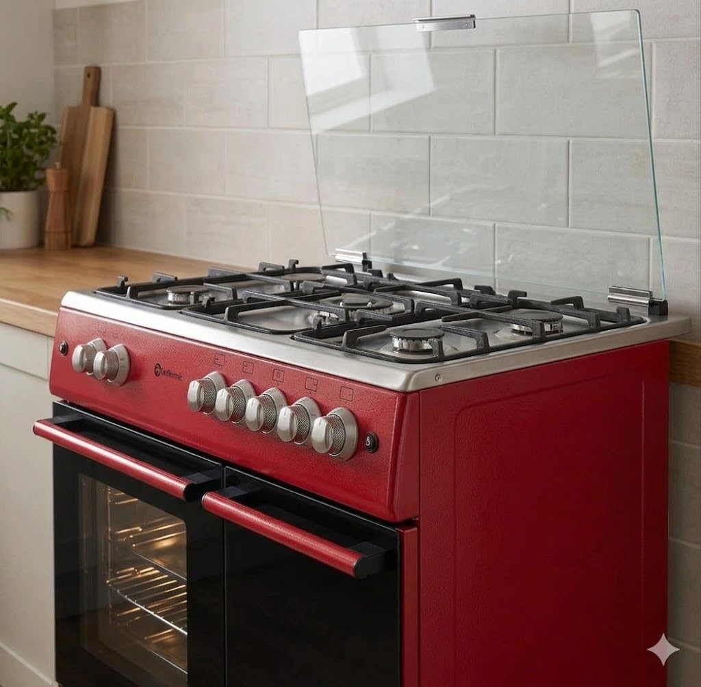 SOLTHERMIC F9LT50G2RED COCINA GAS PORTABOMBONA ROJA DISEÑO RETRO / 5 FUEGOS CON ENCENDIDO AUTOMATICO/HORNO 64 L. / ENTREGA A DOMICILIO Y RETIRADA DEL USADO GRATIS