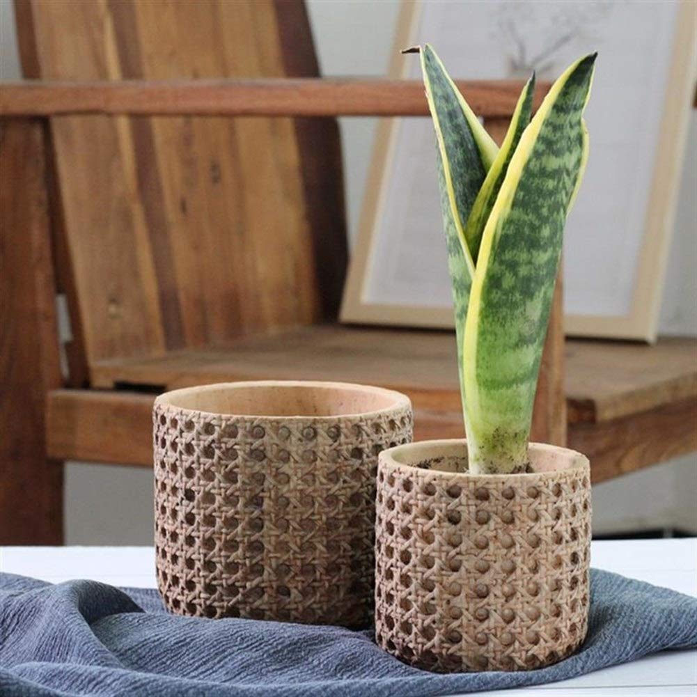 Pentole Pianta 1 Pc Vaso da Fiori Macetas Flower Pot Planter Macetas Rustico Cemento Planter Container Vaso di Fiori Bonsai Pot for Office per Tutte Le Piante da casa, i Fiori, Le Erbe