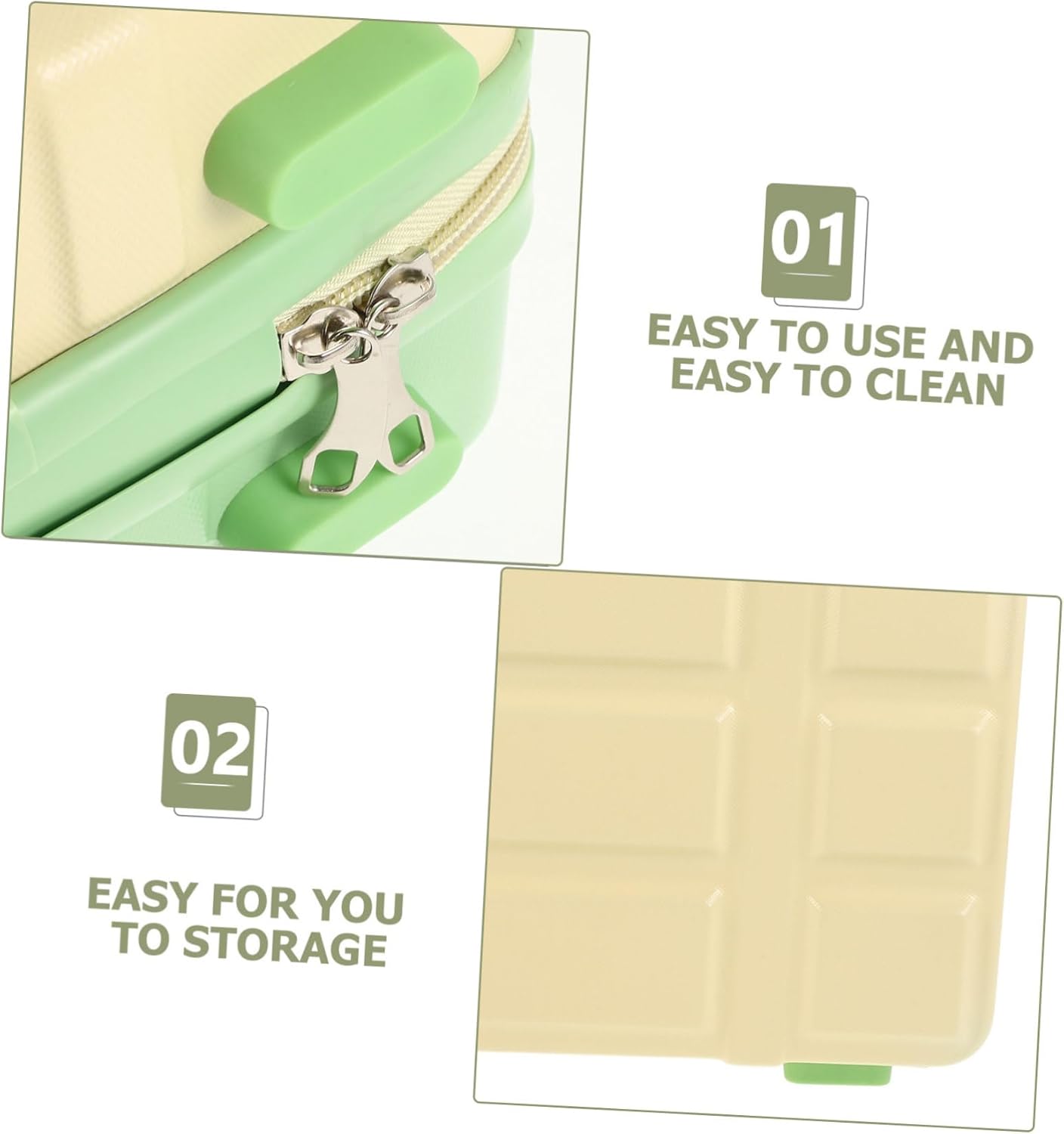 NOLITOY Vintage Suitcase Toiletry Bag Makeup Travel Case Mini Suitcase Bag Purse Portable Hard Case Organizer Stylish Practical Large Capacity