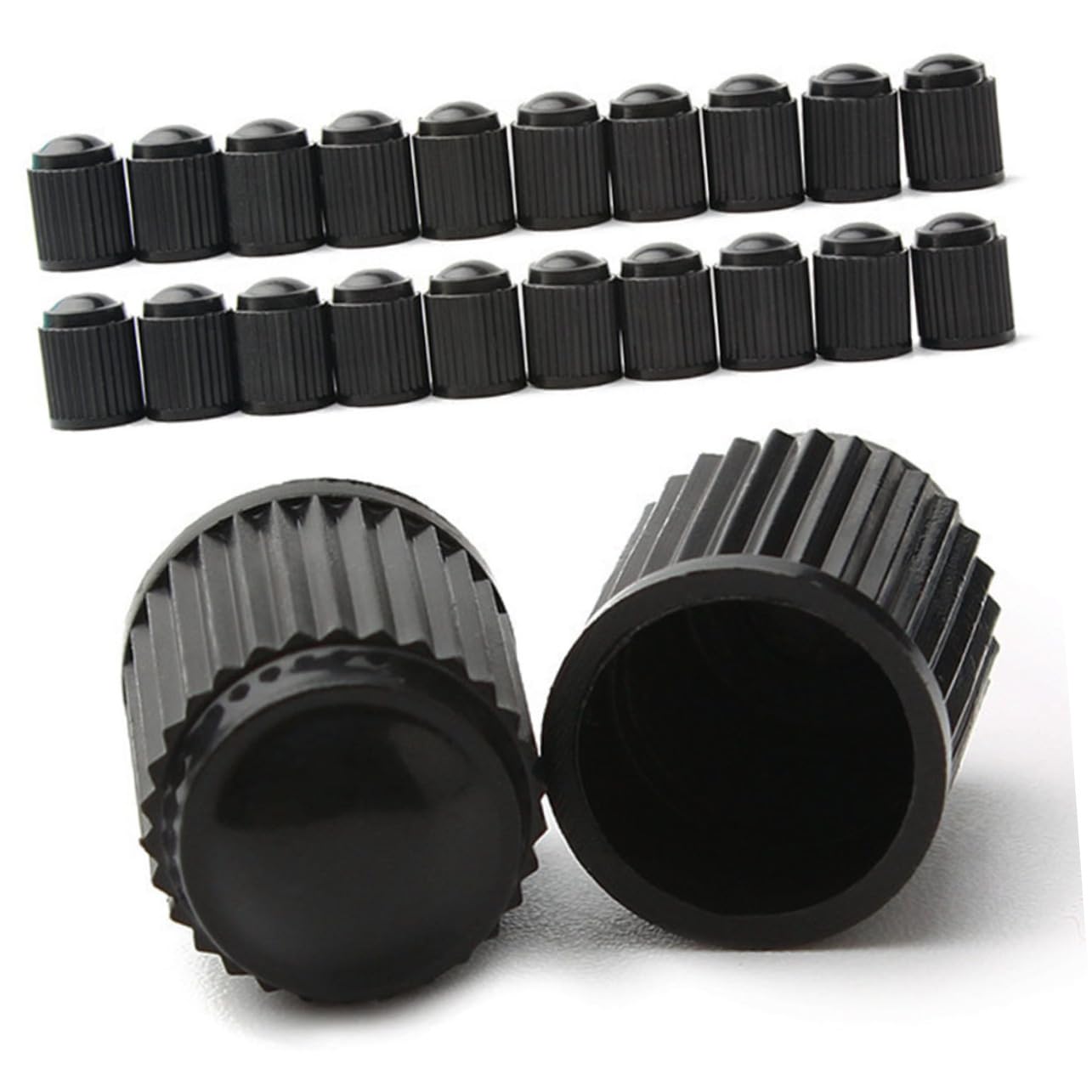 Anneome 20pcs Set Universal Bike Tire Valve Caps Aluminum for Bicycle Motorcycle Car Heavy Duty Replacement Tire Plugs Dust Caps