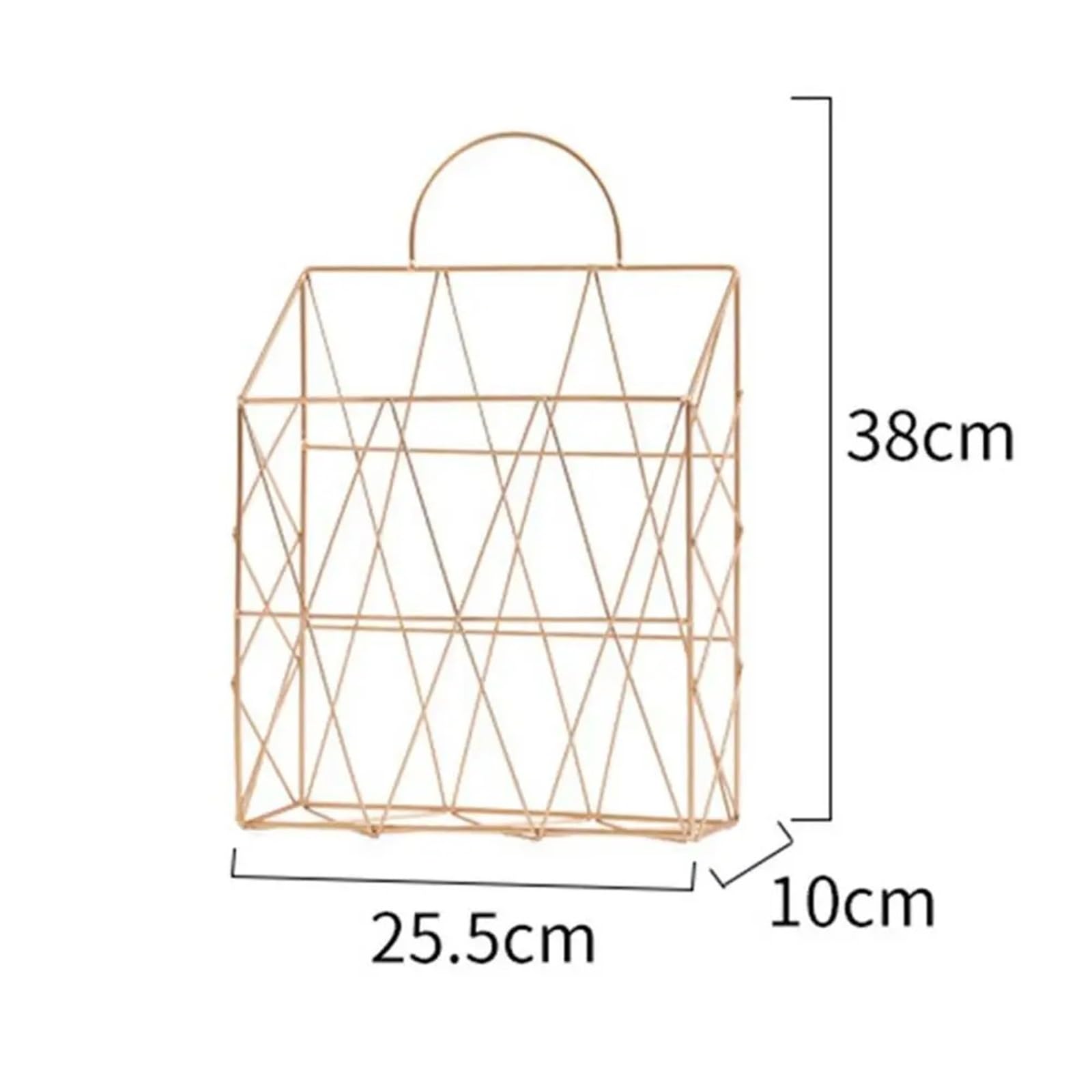 Wandordner Wandmontierter Zeitschriftensammler aus Eisen, Zeitungshalter, Aktenhalter, Bücherregal, wandmontierter/handgehaltener Zeitschriftenhalter(Gold)
