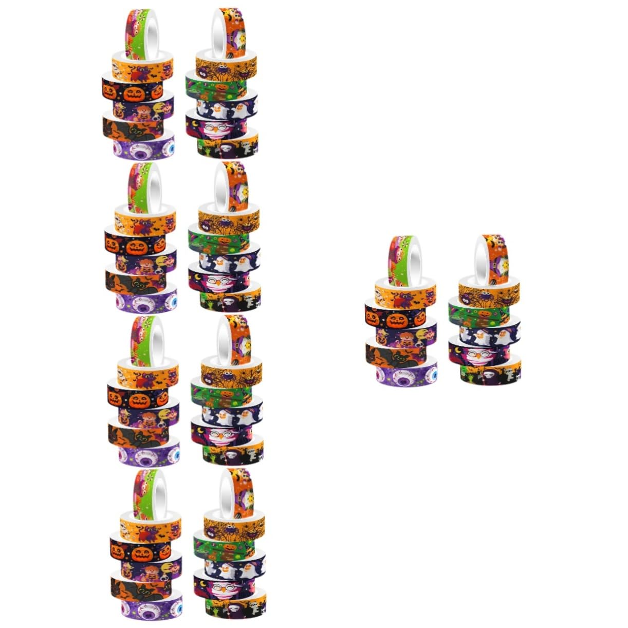 Operitacx 5 Set Nastro Adesivo Washi Autoadesivo Zucca Di Halloween Materiale Decorativo Per Manuale Fai Da Te (12 Pezzi) 5 /rotolo Nastri Per Notebook Colorful Carta Giapponese 12 * 5