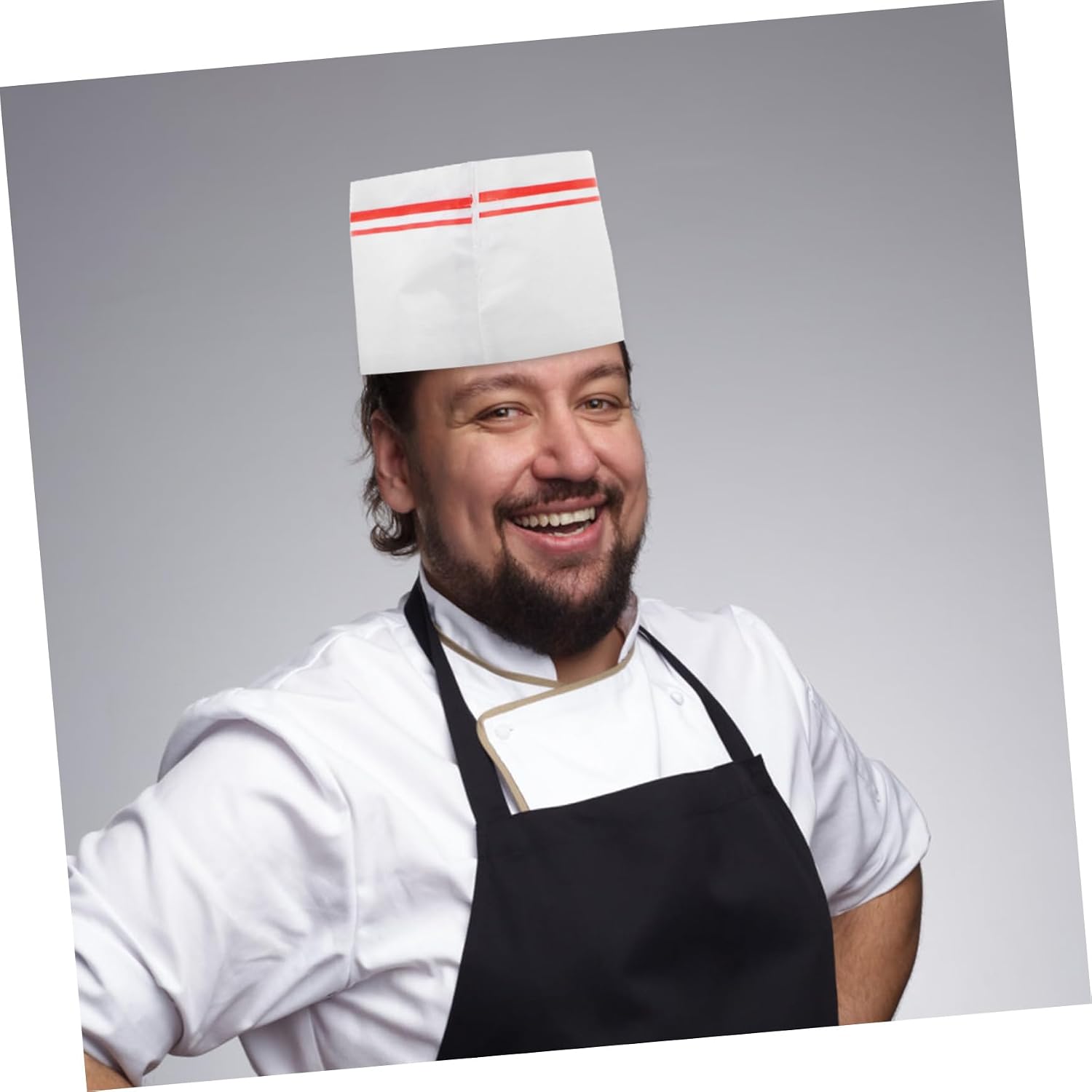 Thick Disposable Chef Hats for Men and Women 80-Pack Paper Cooking Caps for Restaurants and Kitchens Breathable and Comfortable Kitchen Work Hats White