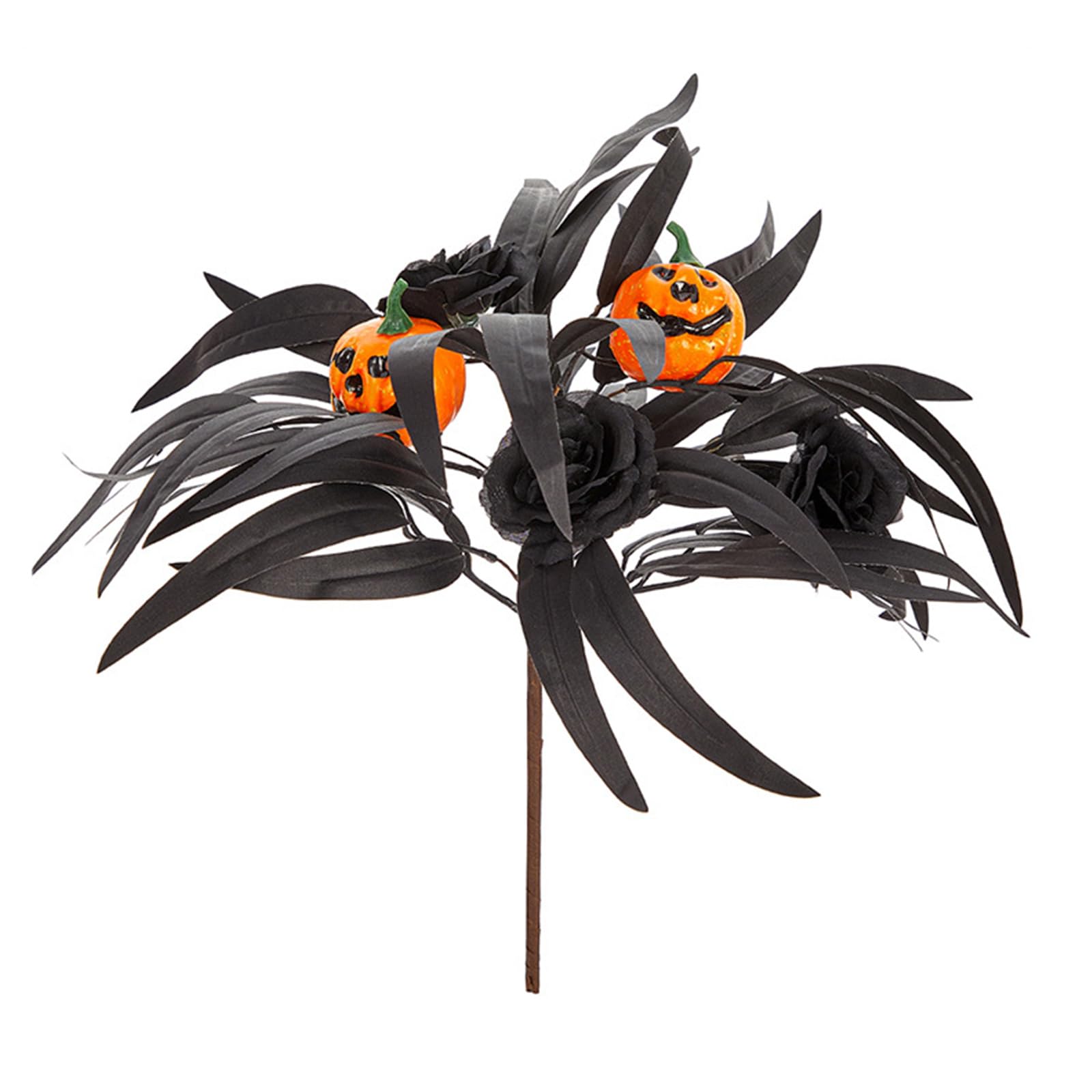 Tsophreniq Artificial Flower Bouquets, Halloween Bouquets with Pumpkin, Realistic Flower Artificial Halloween Wedding for Bride Wedding Decorations for Bride