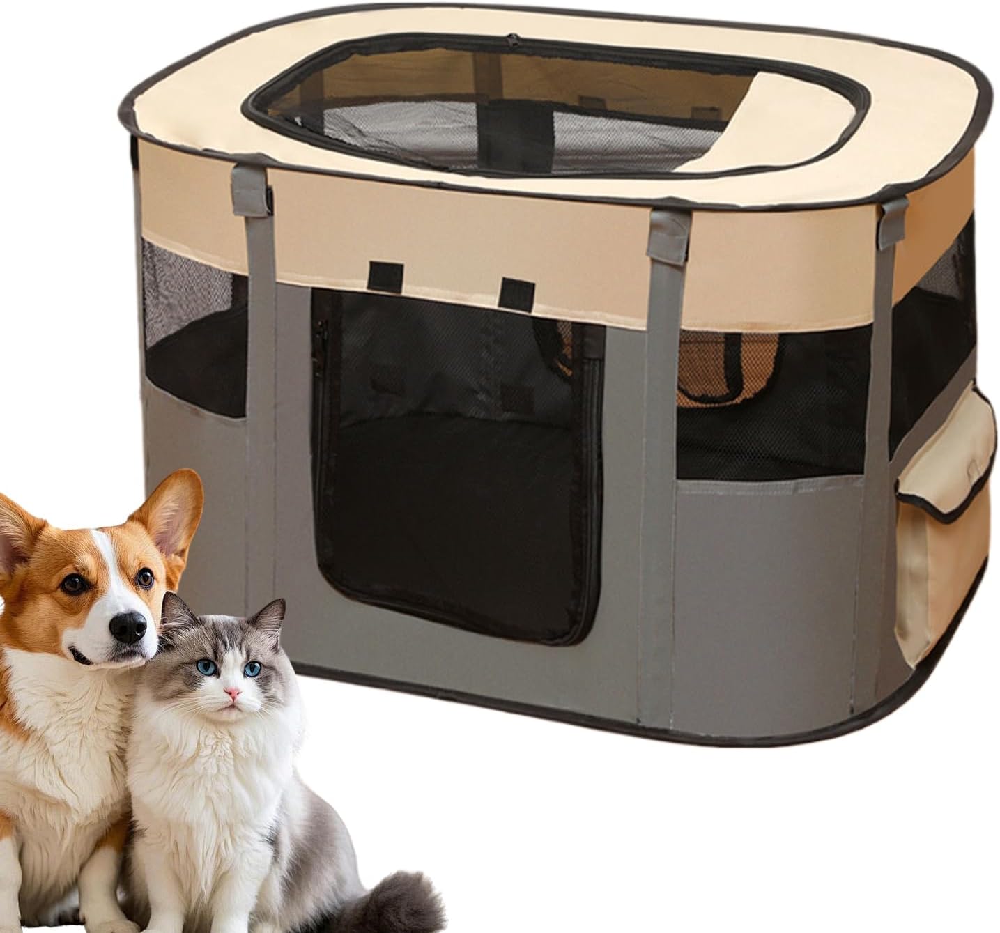 Dog Tent | Portable Large Pet House,Kitten Tent Cage Bed for Puppy,for Small Medium Large Outdoor Home Apartment Balcony Travel Playing Sleeping