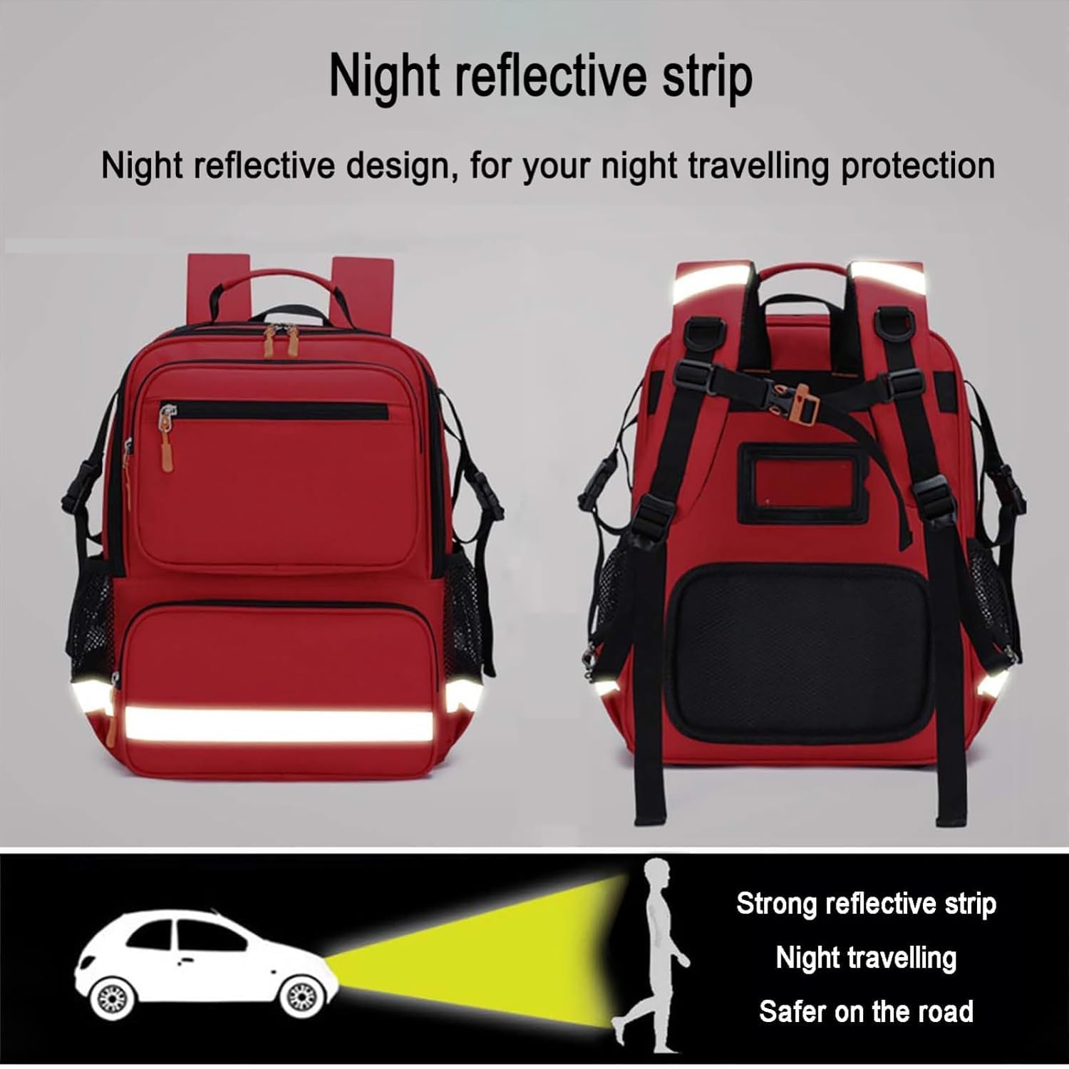 Bolsa De Silla De Ruedas De Lujo, Mochila para Silla De Ruedas, Accesorio De Bolsa De Silla De Ruedas para La Parte Trasera De La Silla De Ruedas - Bolsa De Almacenamiento Grande con Compar, B